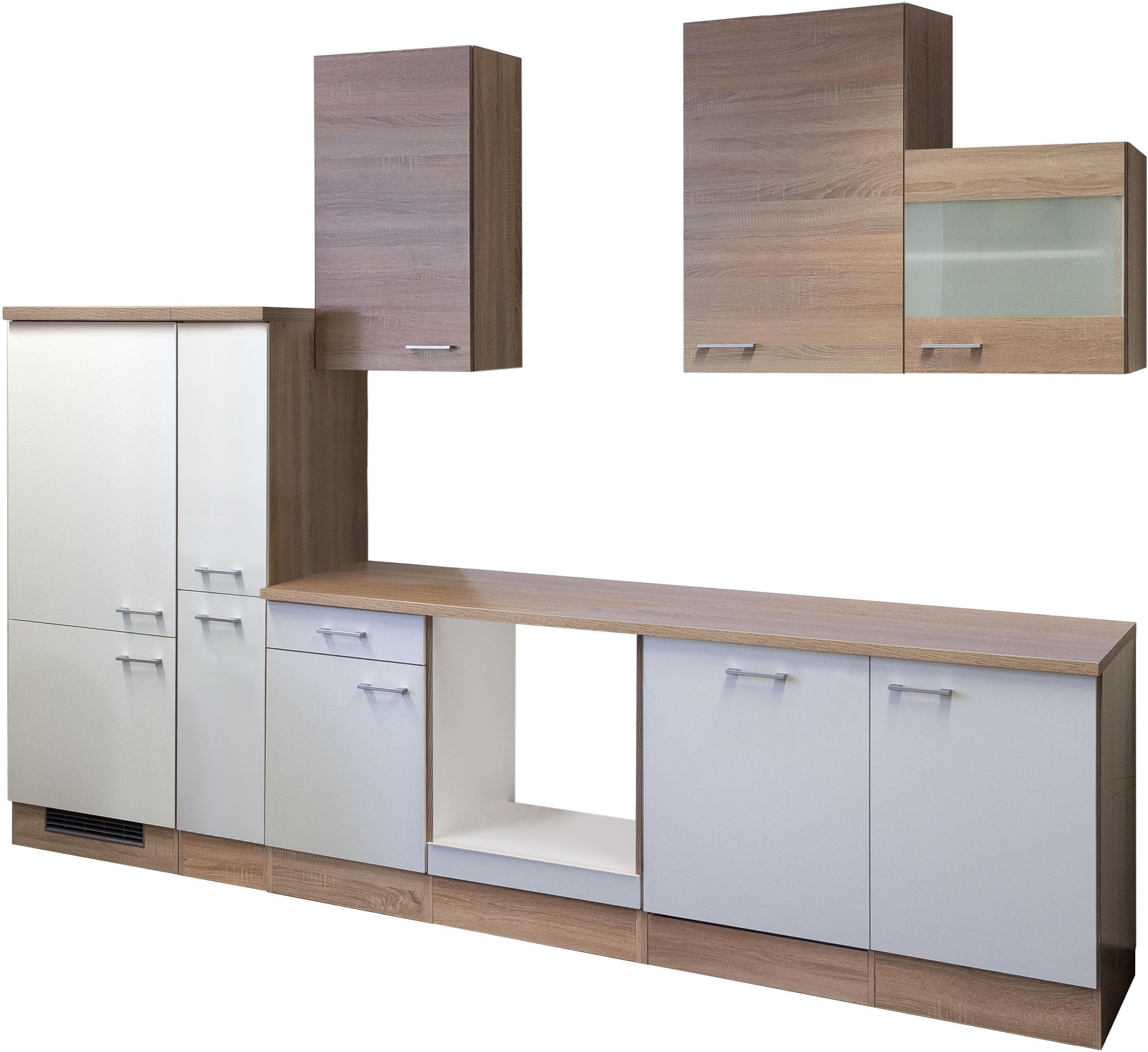 Flex-Well Küchenzeile Samoa Weiß Sonoma Eiche 310cm