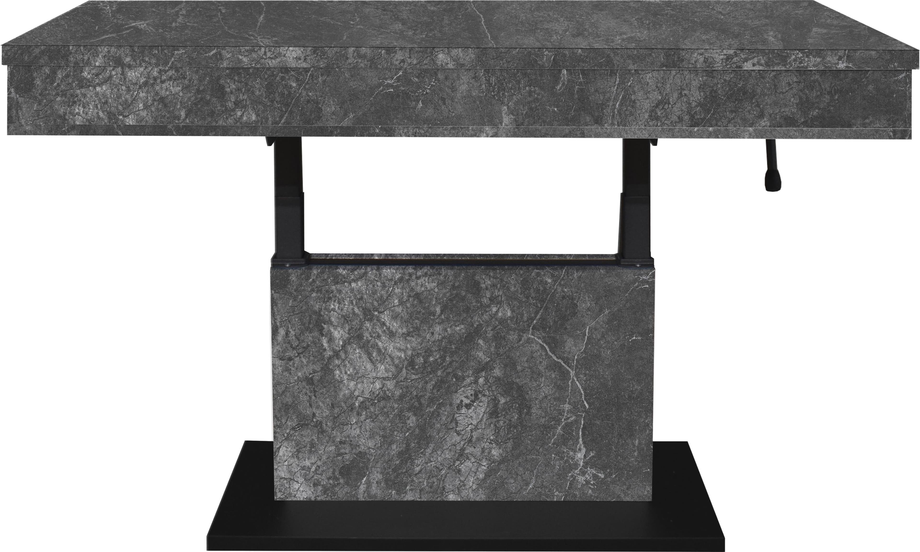 Mäusbacher Lift Couchtisch Höhenverstellbar Grau/Schwarz