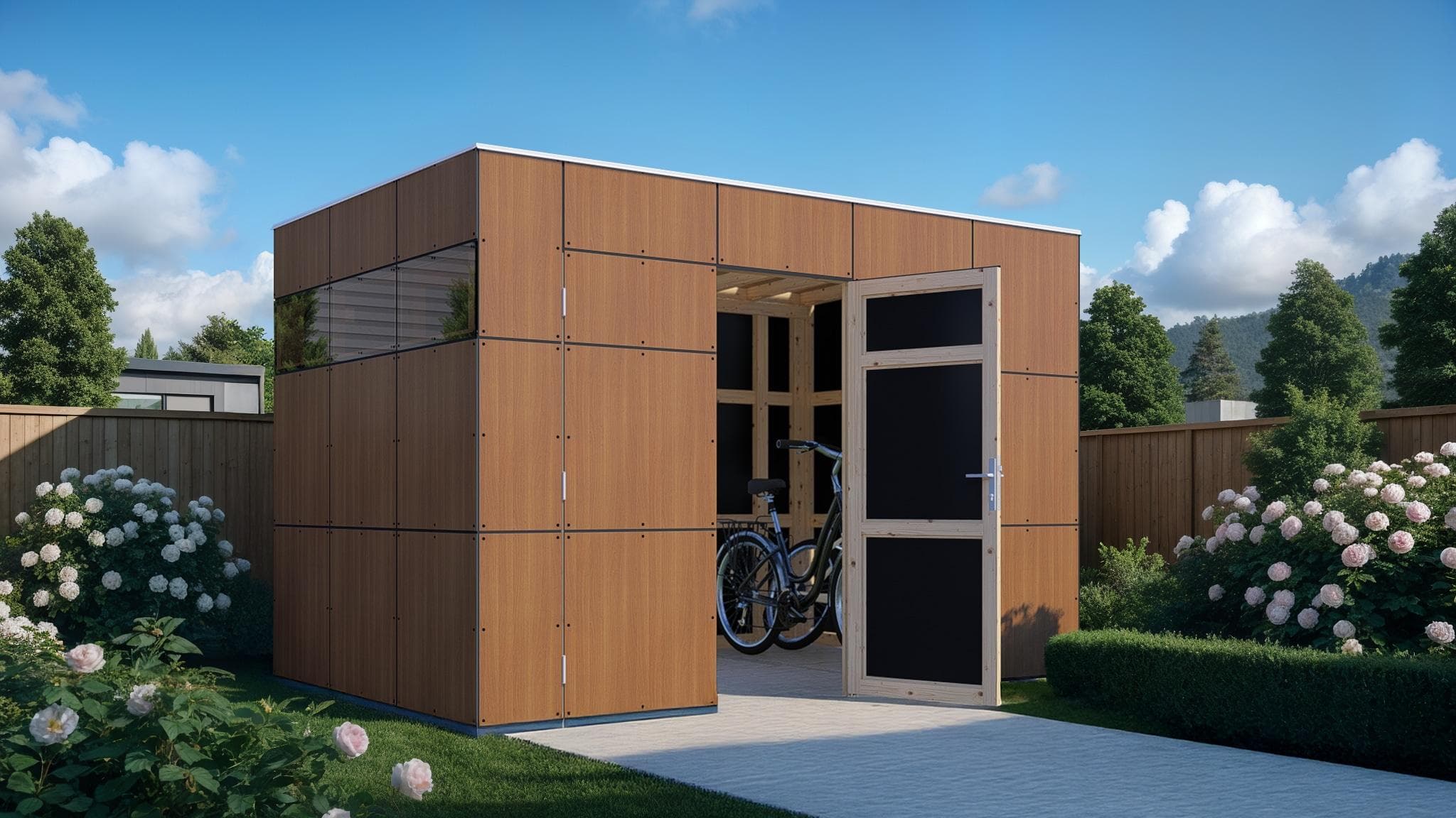 Baur Versand Gartenhaus BERTILO HPL 2, in verschiedenen Farben, ohne Fußboden, ohne Dacheindeckung, Massivholz, Gartenhäuser, Gartenhaus, Fassaden-HPL in Architekturqualität, witterungsbeständig, farbstabil