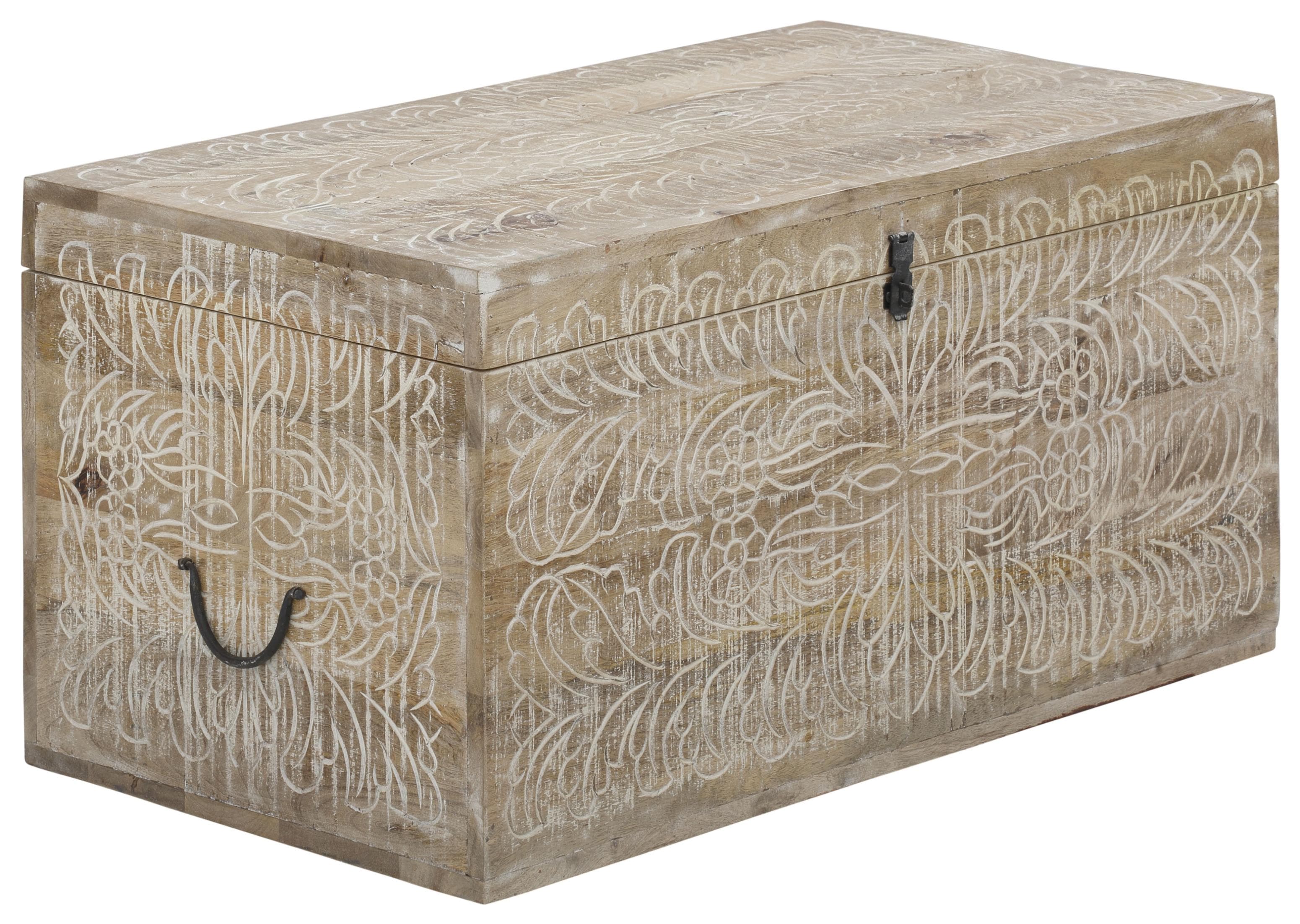 OTTO HOME Truhentisch Lavin Beige FSC Massivholz Handgefertigt