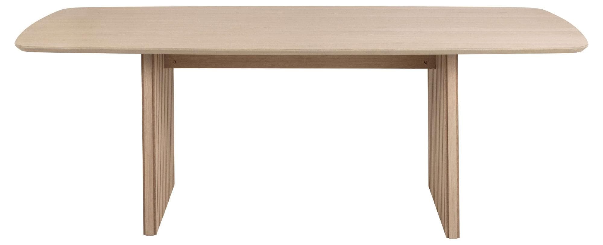 ACTONA GROUP Esstisch Christo Weiß Eichenfurnier Lamellenfuß
