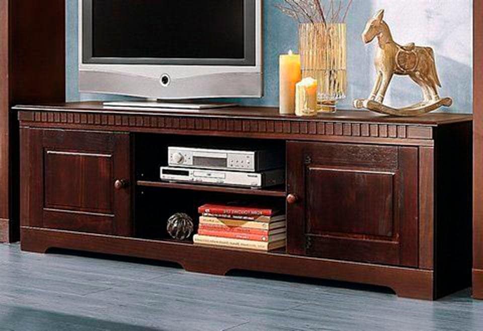 OTTO home Lowboard Lisa Massivholz Kiefer Landhausstil Braun