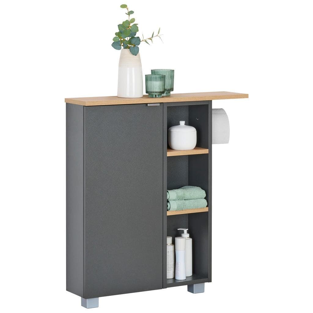 Midischrank Palium Anthrazit Eiche Artisan Holzwerkstoff 4 Fächer