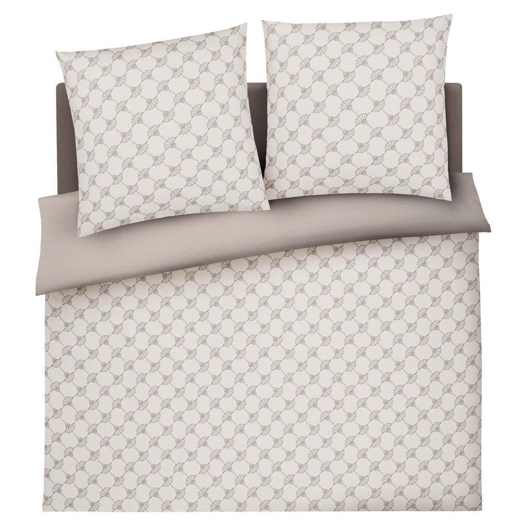 JOOP! Wendebettwäsche Creme Mako Satin Kornblumen Muster