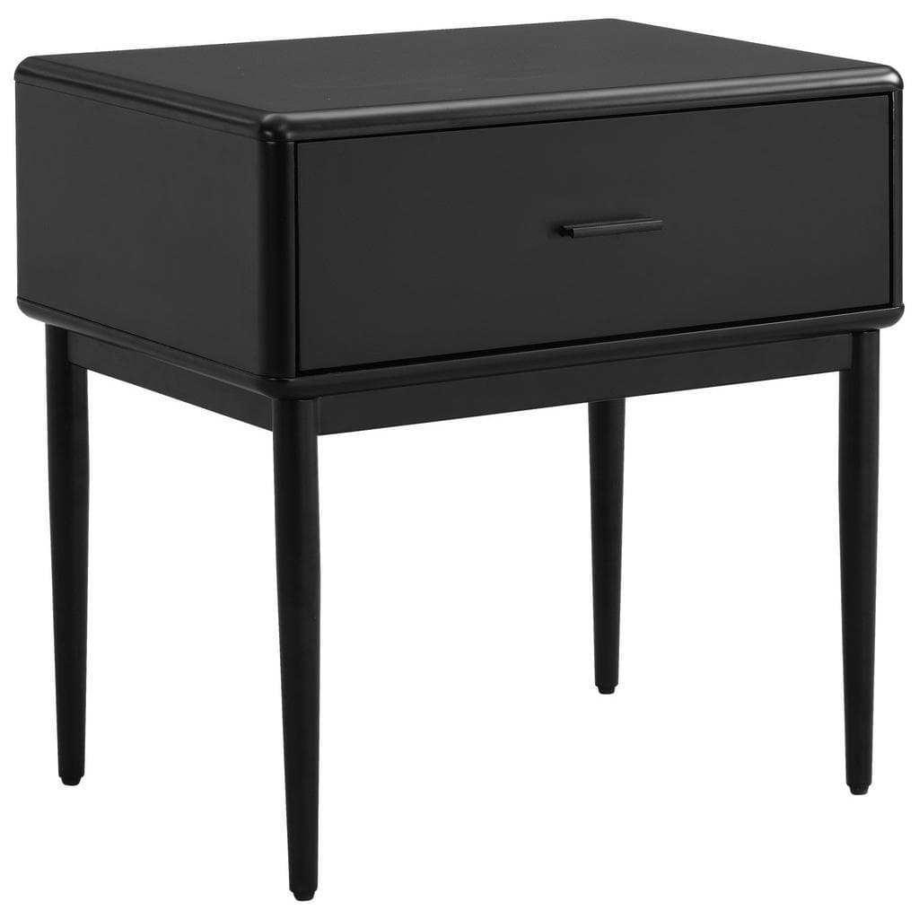 Livetastic Nachtschrank Schwarz Metall 1 Schublade