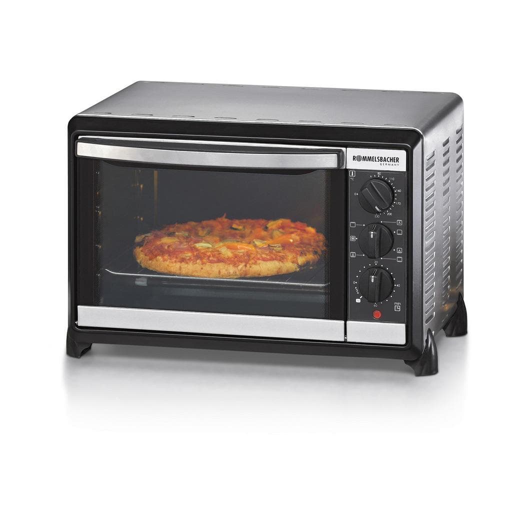 Rommelsbacher Minibackofen Schwarzchrom Metall 44x28,5x33,5 cm