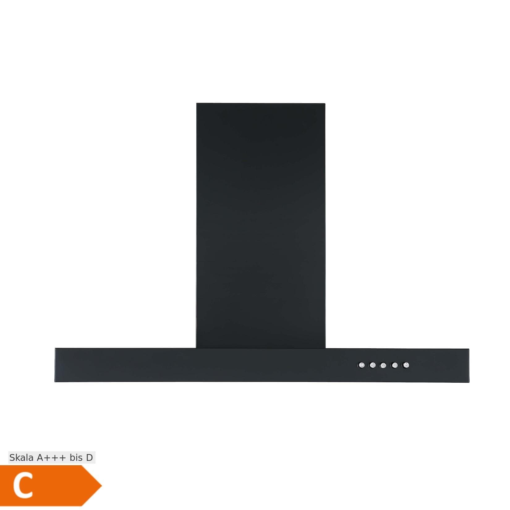 PKM Kaminabzugshaube 6004BH 60cm Schwarz Edelstahl LED Dunstabzugshaube