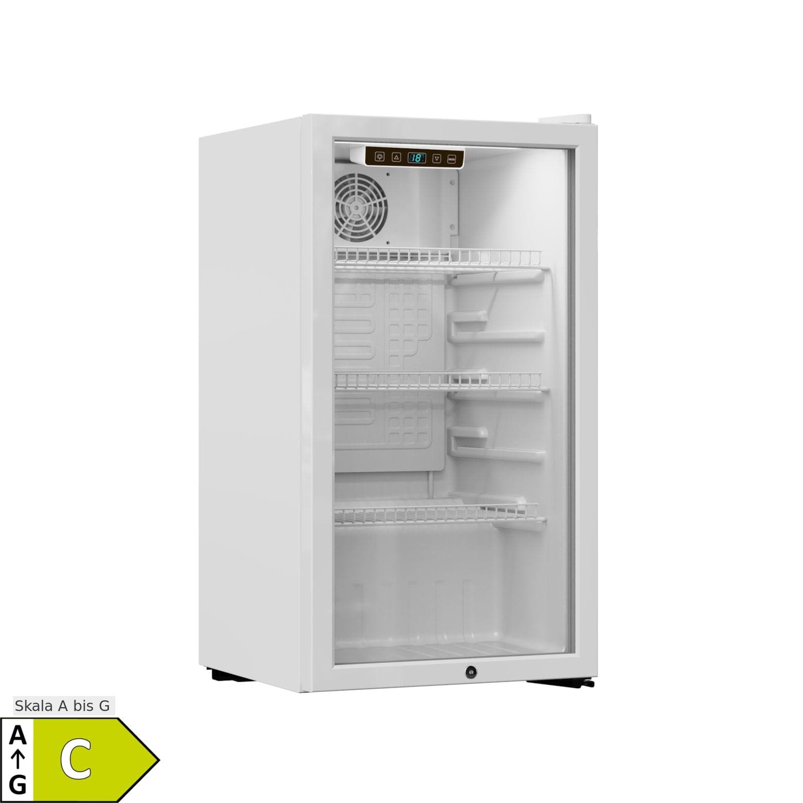 PKM Flaschenkühlschrank GKS83W 89 Liter LED-Beleuchtung