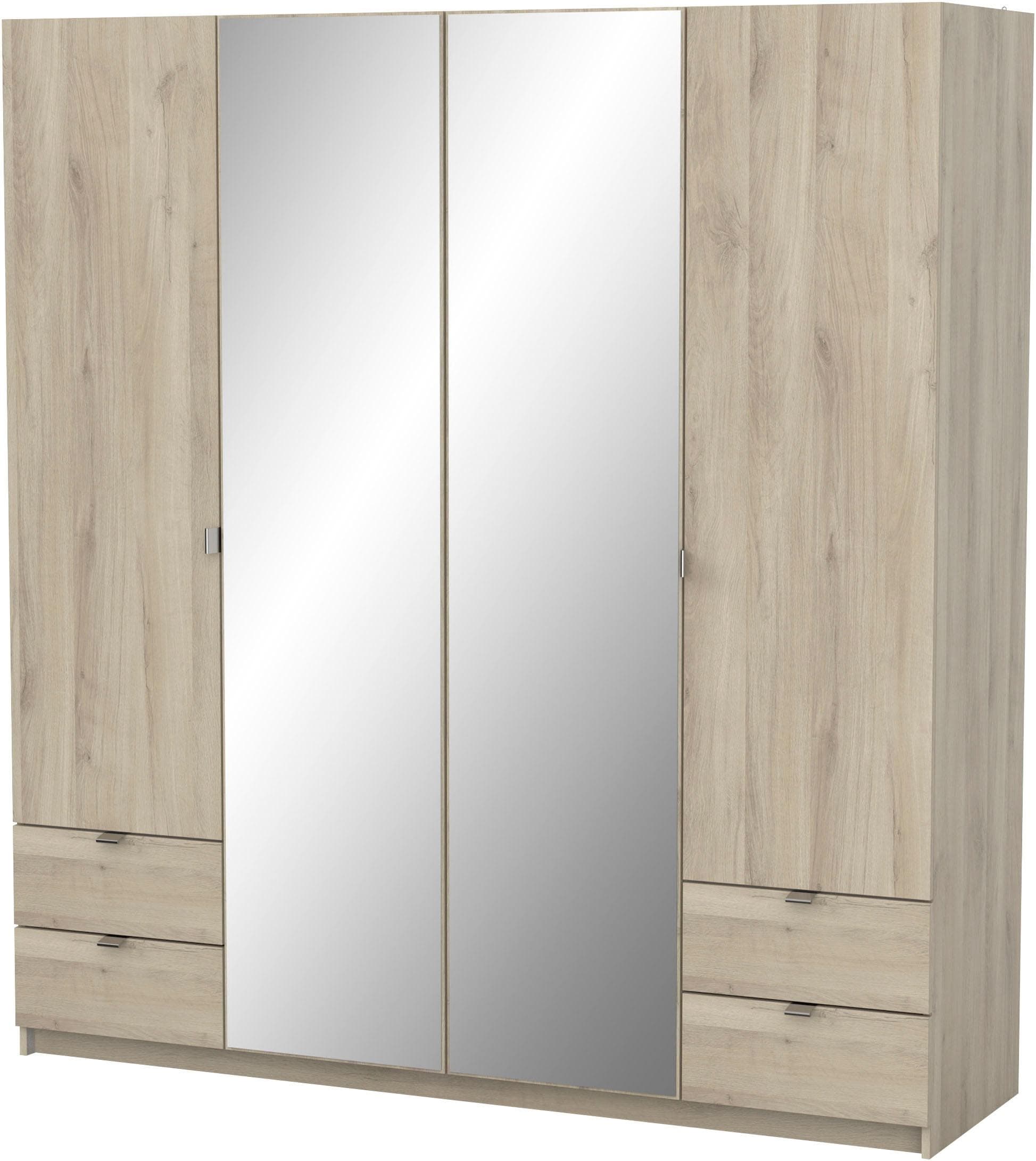 Demeyere GROUP Kleiderschrank: 4-Türig, 2 Spiegel, 4 Schubladen