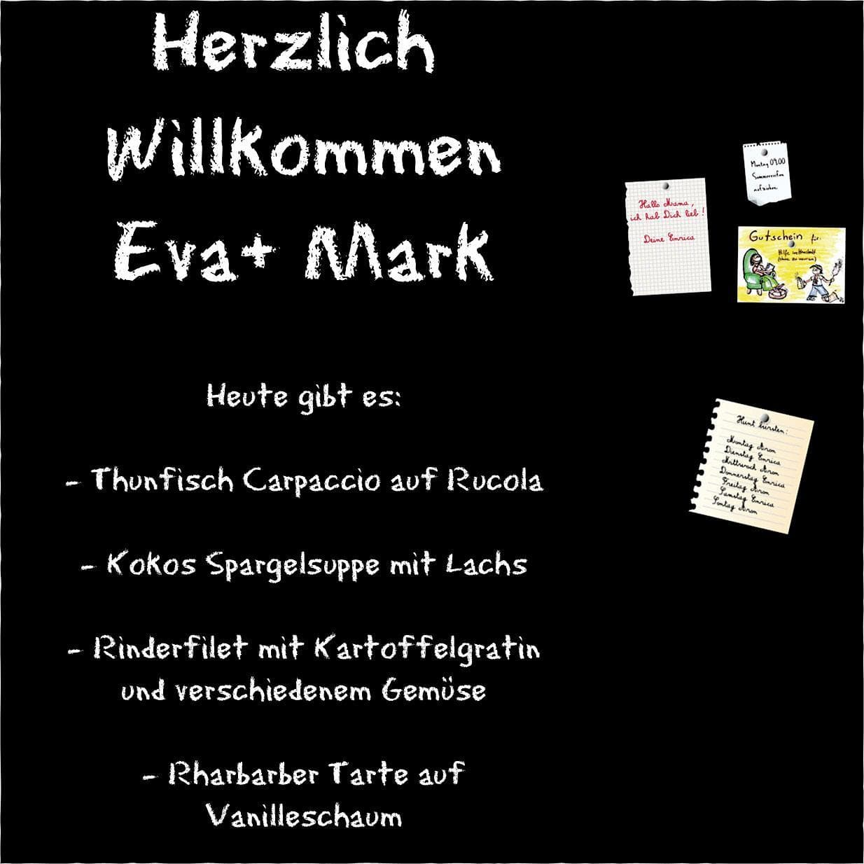 Memoboard QUEENCE Schwarz Tafeln 50x50 cm