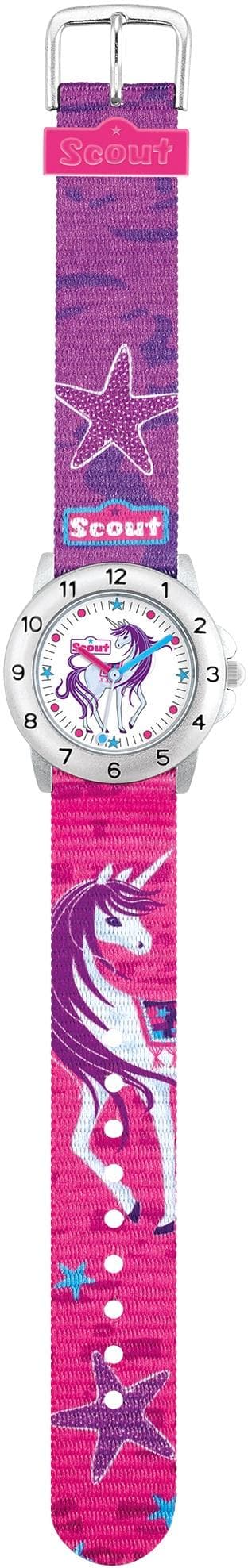 Scout Quarzuhr "Achtion Girls" bunt mit Einhorn-Design