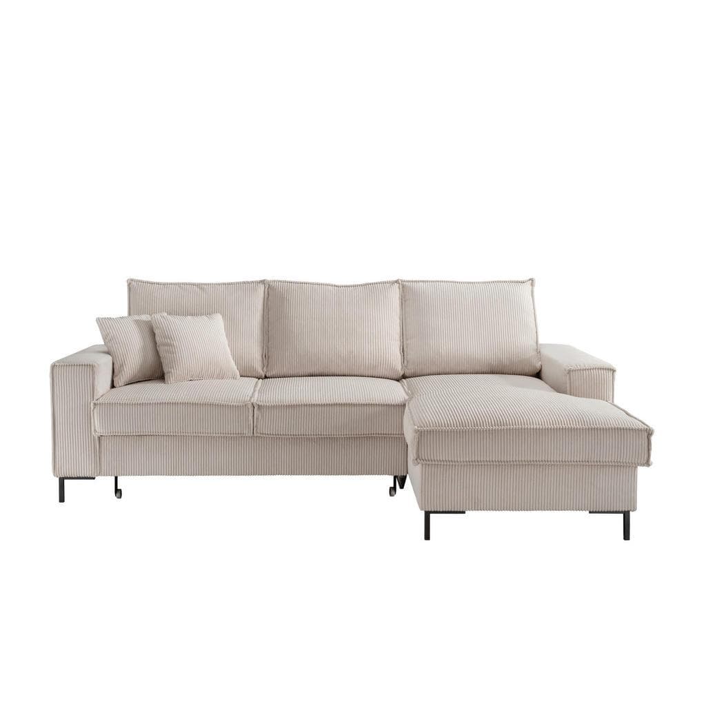 Livetastic Ecksofa Beige 4-Sitzer L-Form Liegefunktion