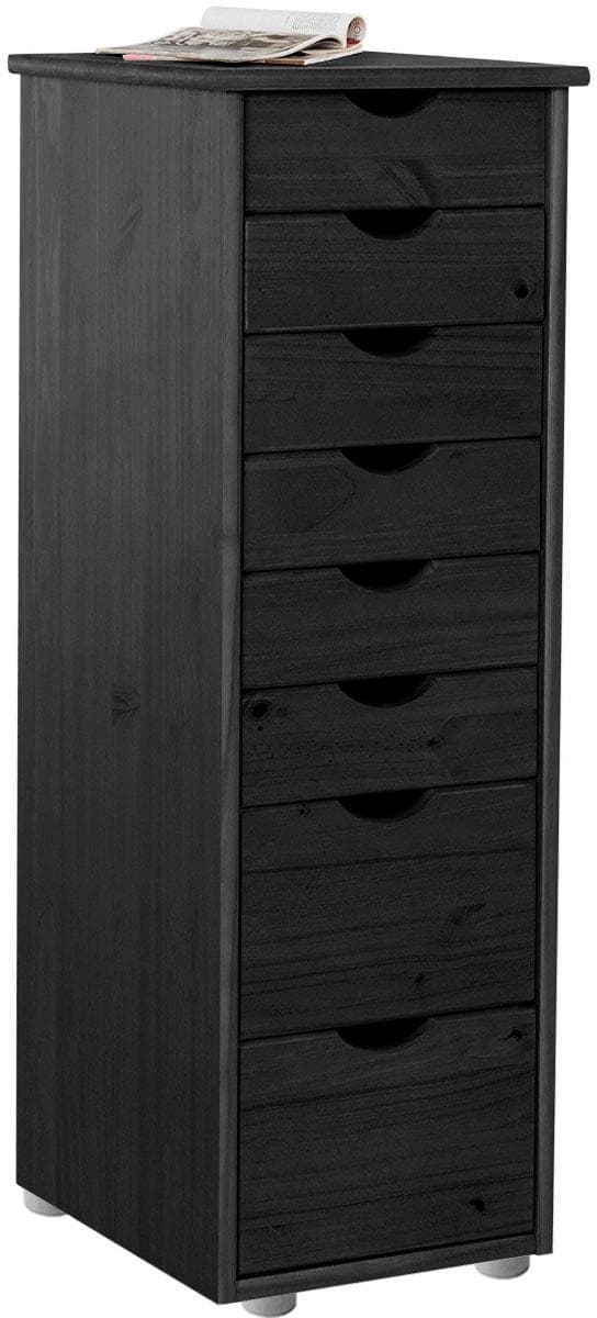 OTTO HOME Kommode Gava Schwarz 8 Schubladen Massivholz