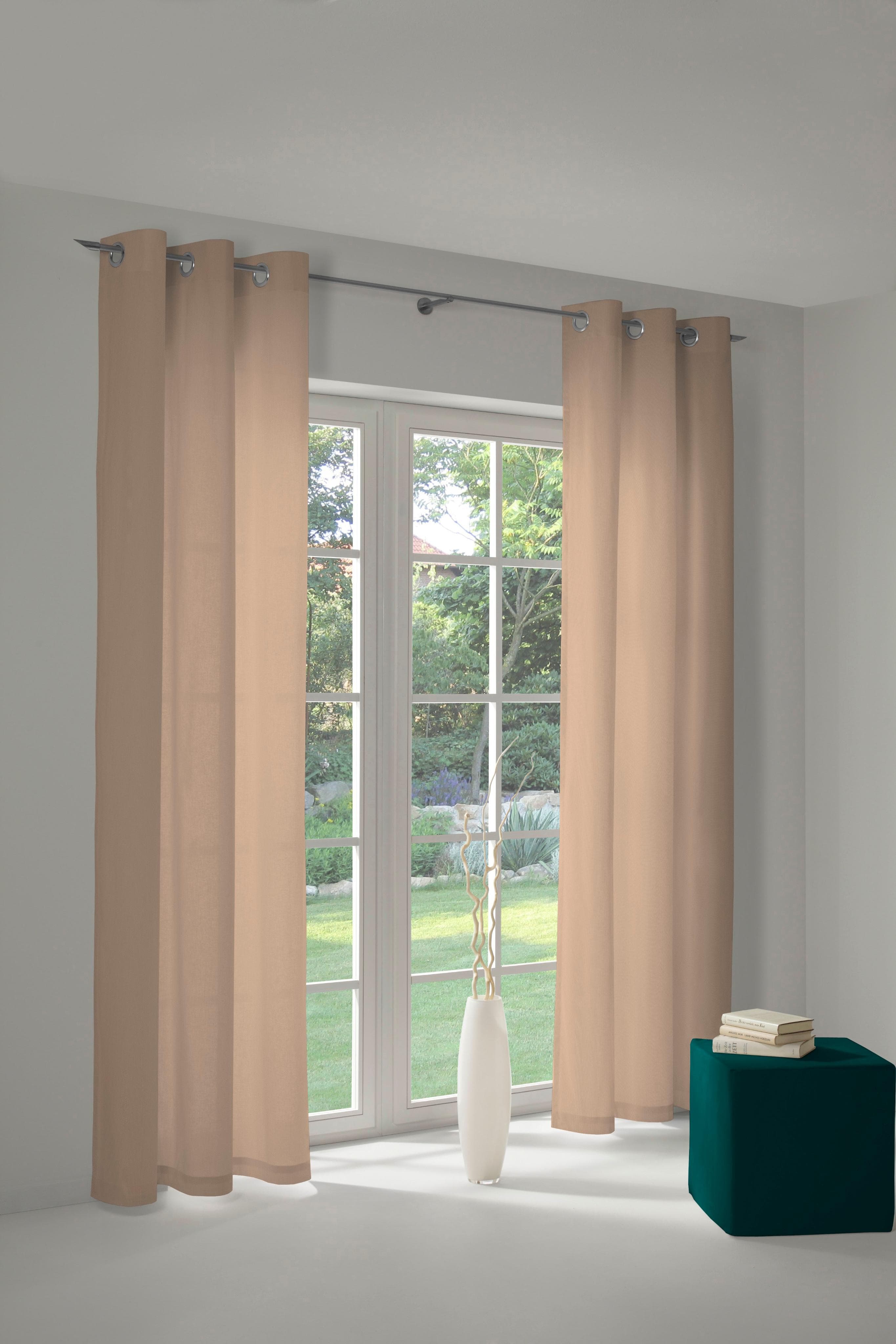 Adam Jacquard Vorhang Uni Collection: Blickdicht & Nachhaltig