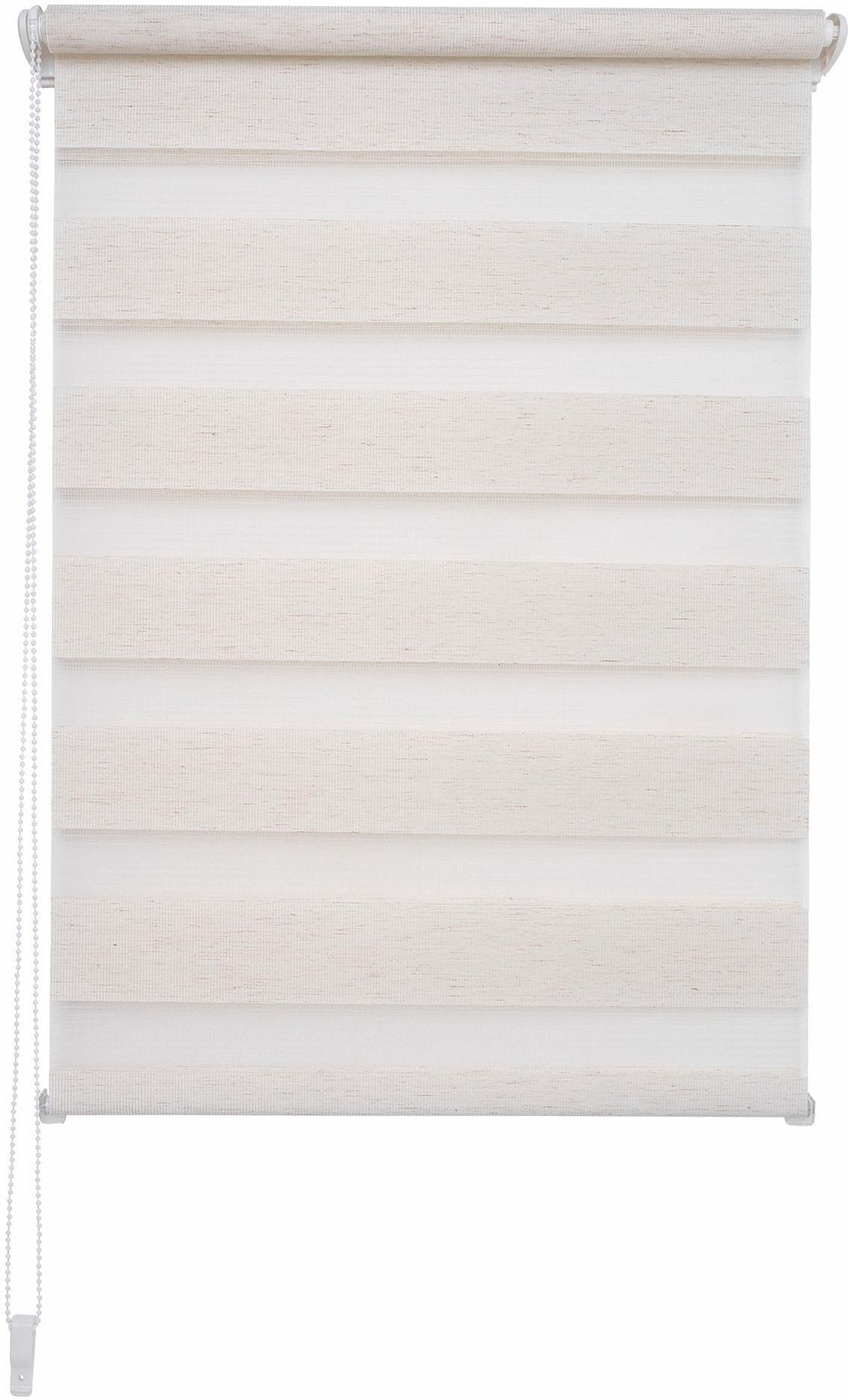 LIEDECO Doppelrollo Klemmfix beige 60x210 cm Polyester