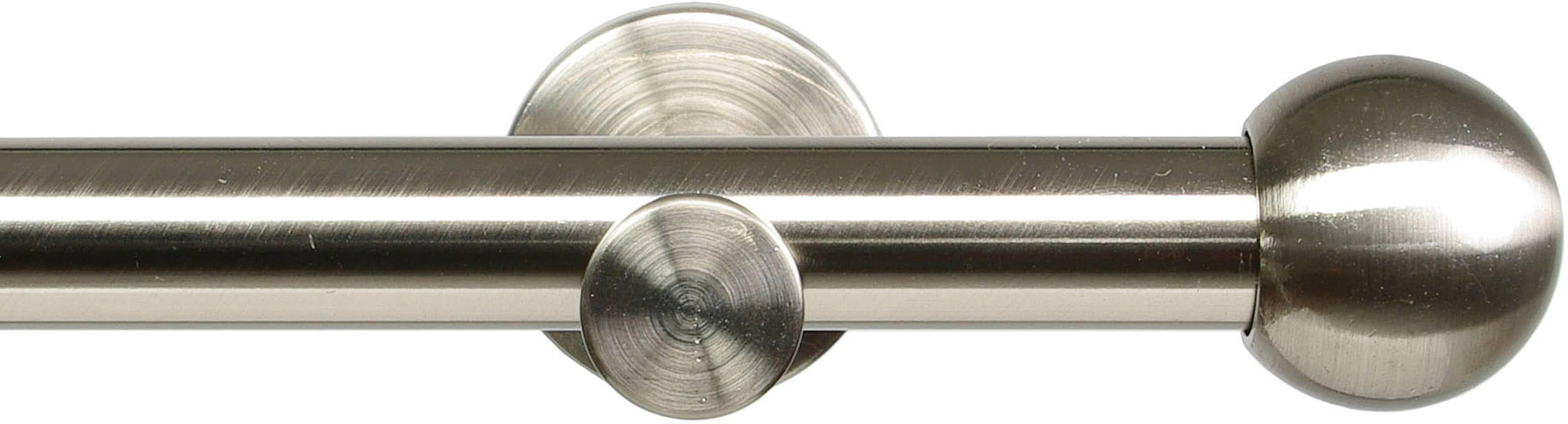 Liedeco Gardinenstange Modern Line Kugel Silber 120 cm