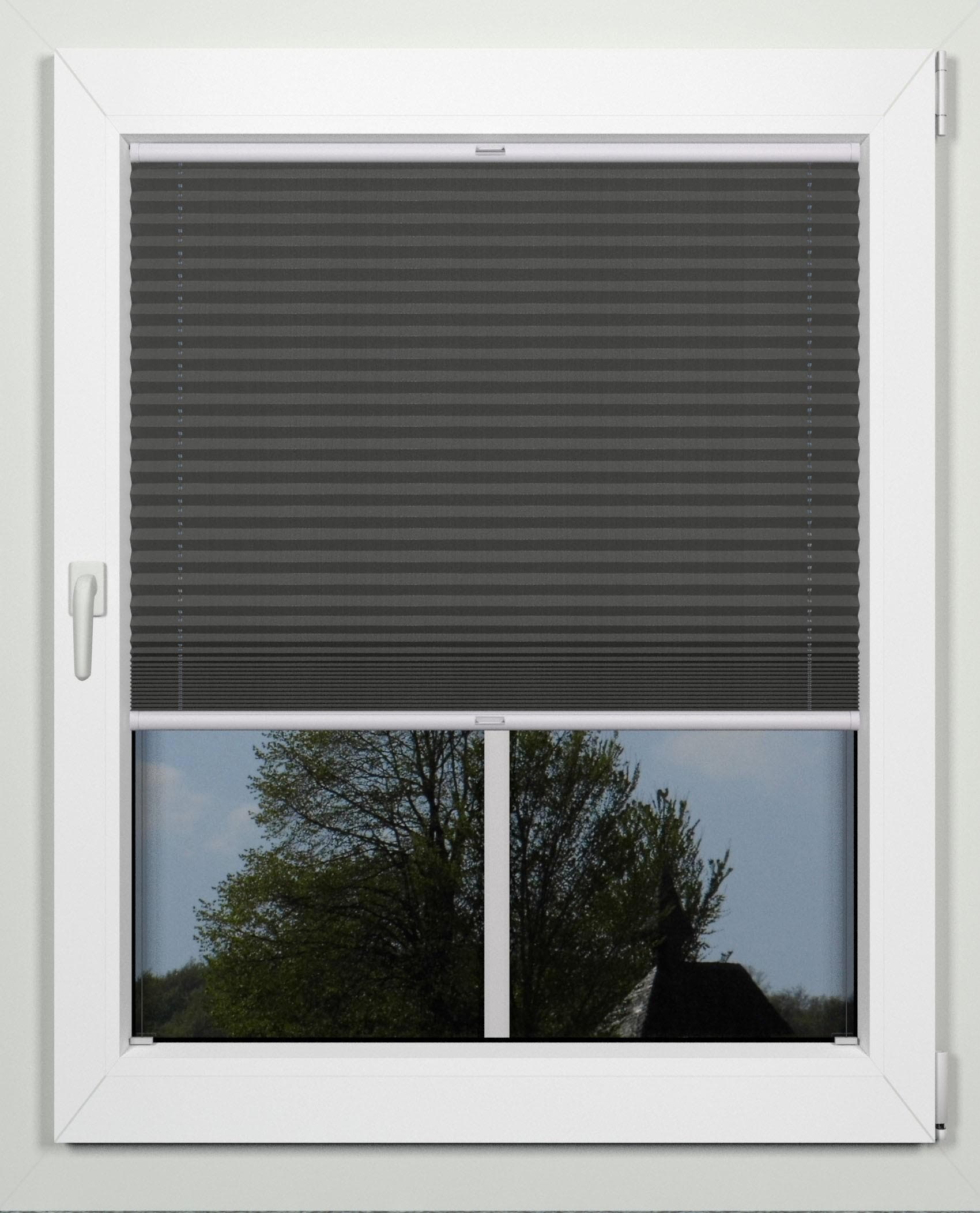 indeko Plissee Simple Grau Lichtschutz 1740602544