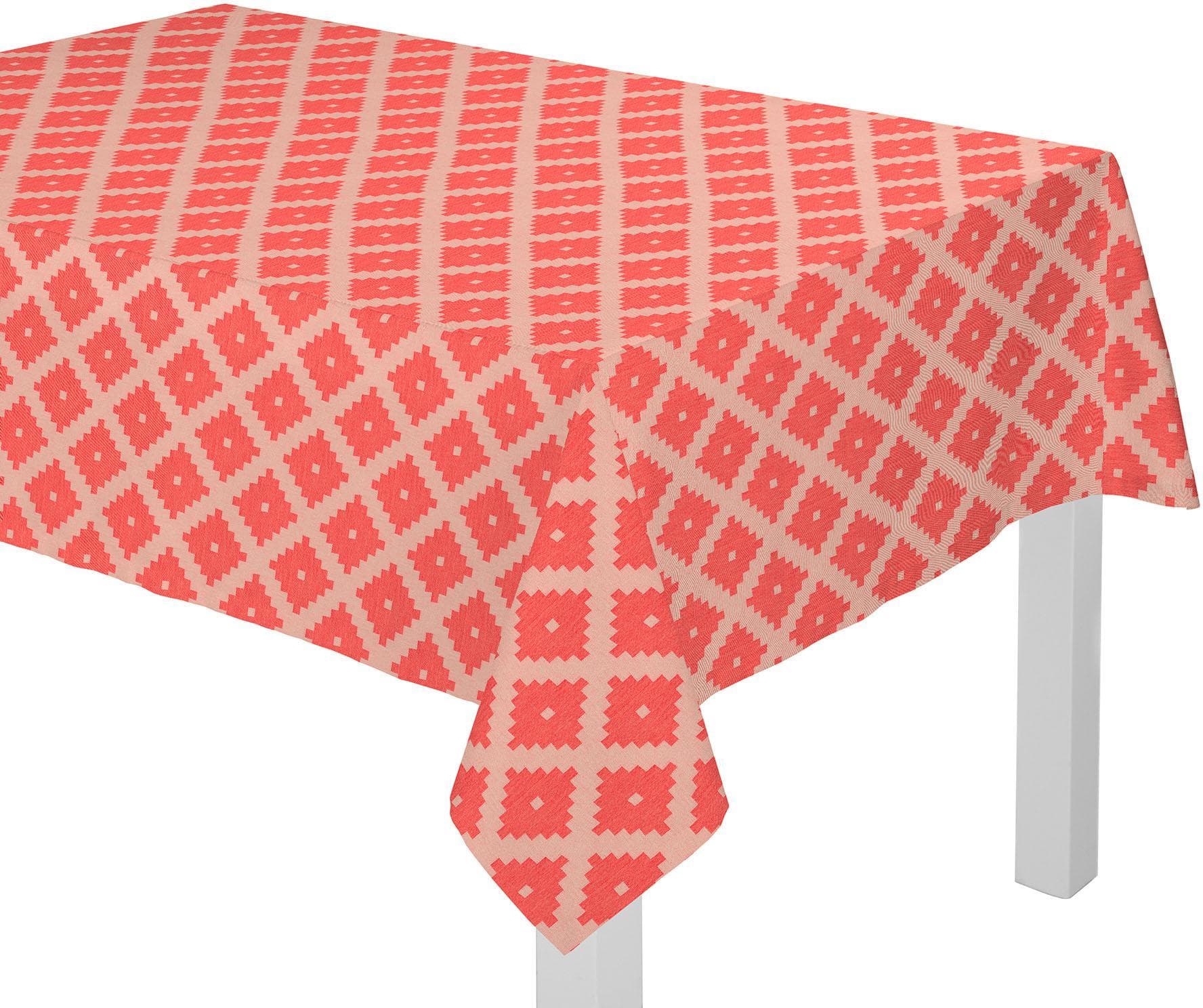 Tischdecke ADAM Maroccan Shiraz Light Rot Bio-Baumwolle