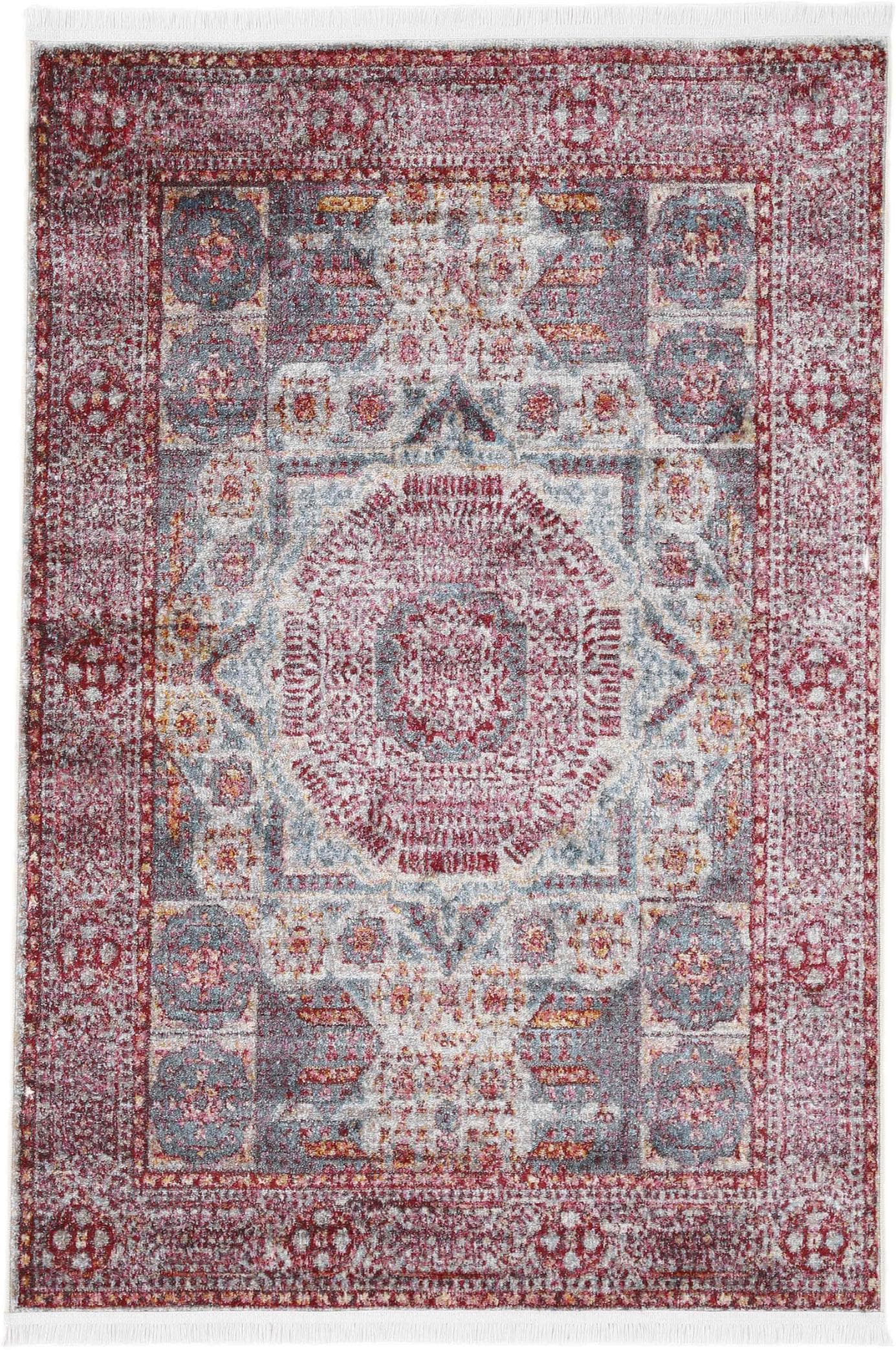 CARPETFINE Teppich Anil Vintage Rot Polypropylen