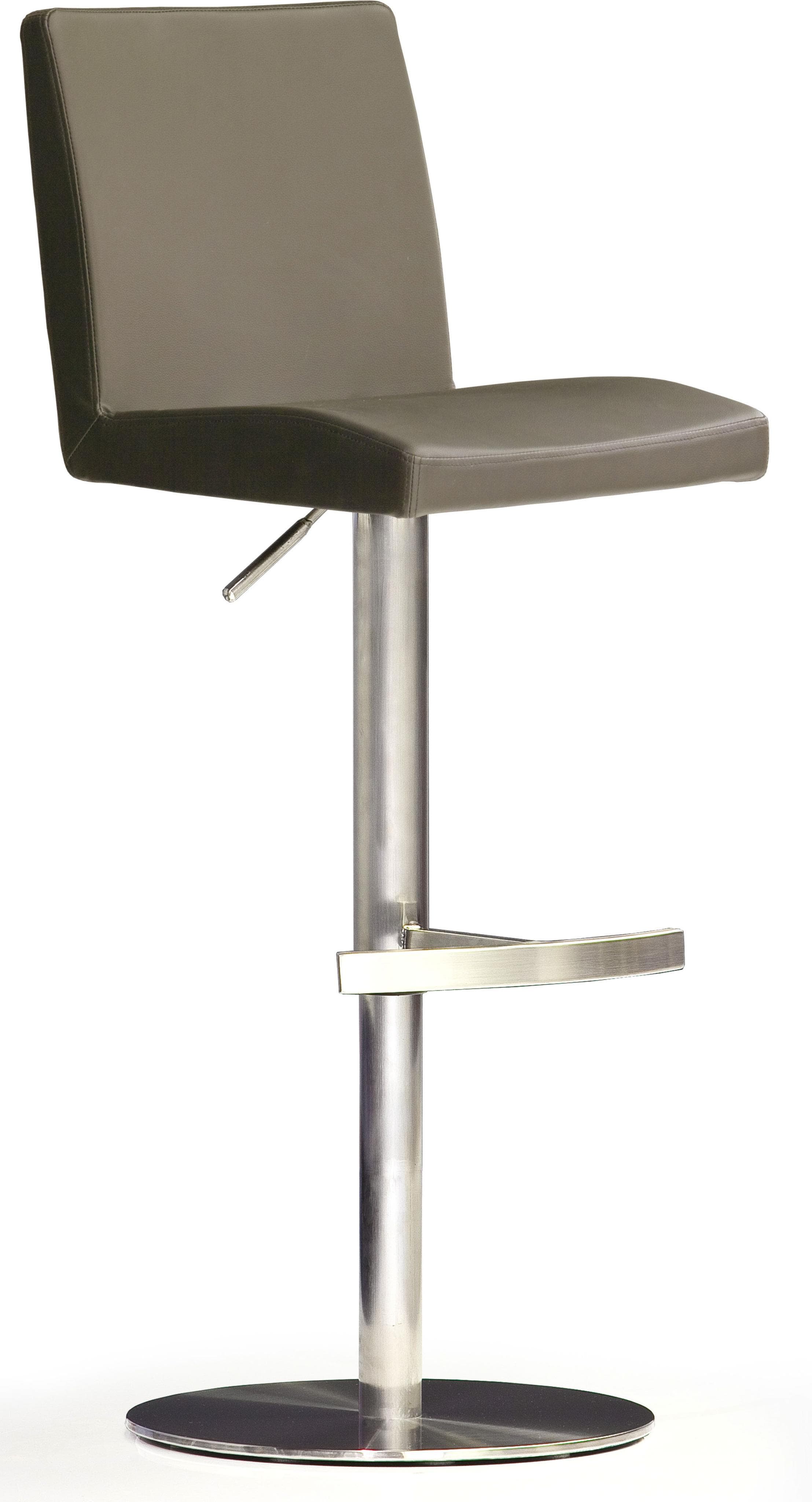 MCA FURNITURE Barhocker Bistrostuhl mit Rückenlehne Leder Braun