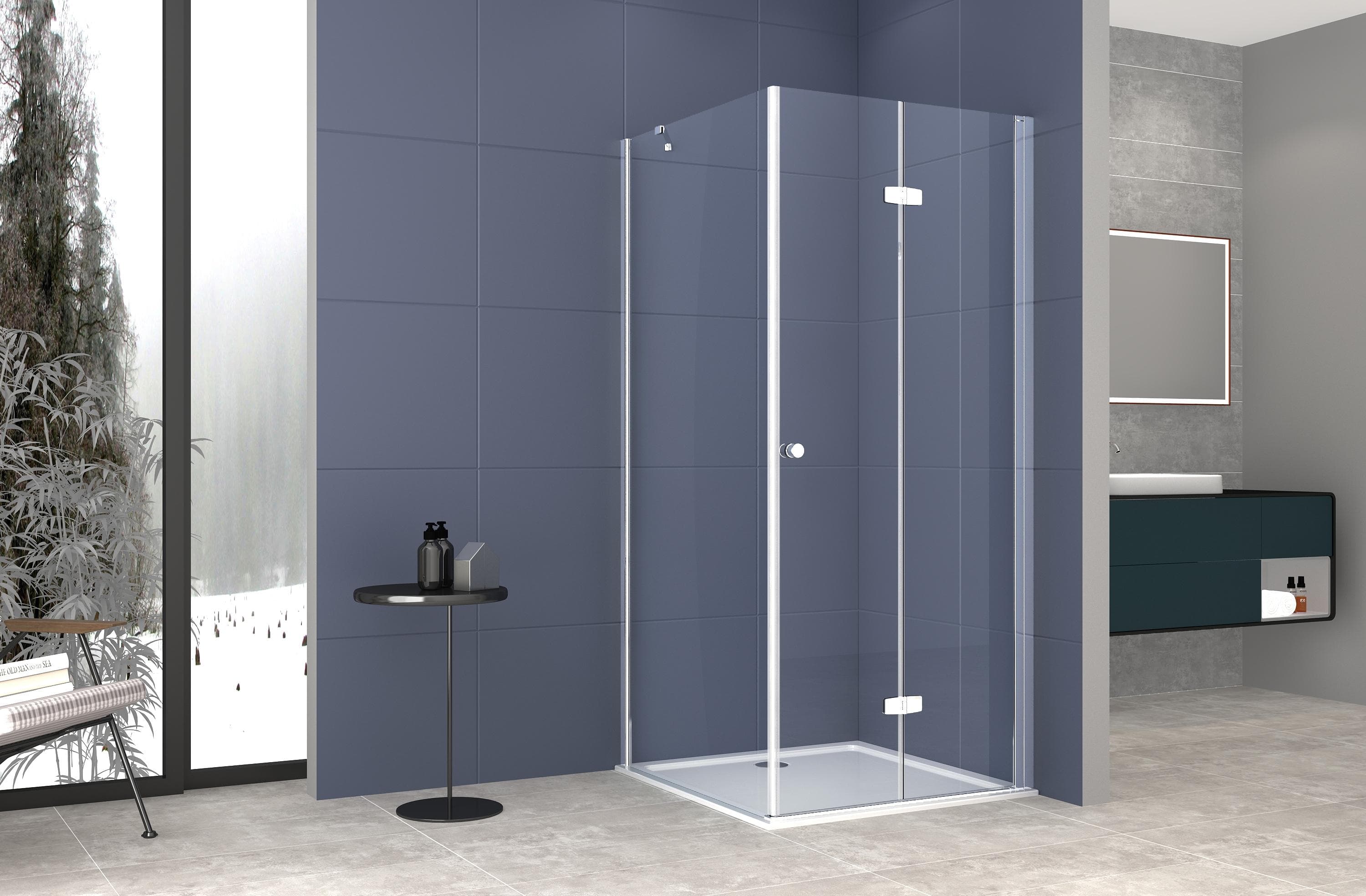 Duschwand WELLTIME Mixwell Silber Einscheibensicherheitsglas