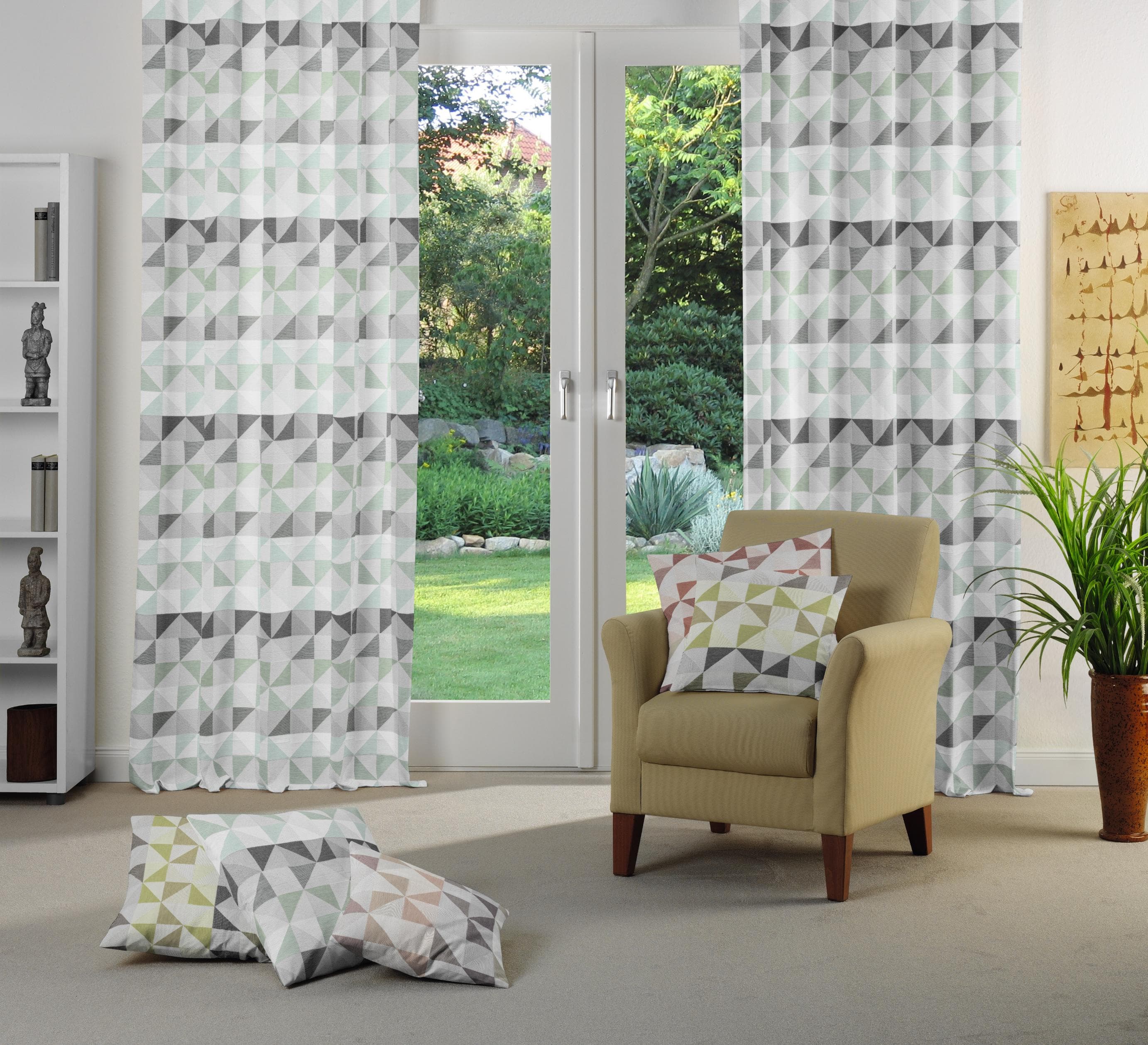 Wirth Vorhang Berlare: Blickdichter Jacquard-Dekostoff mit Schlaufen