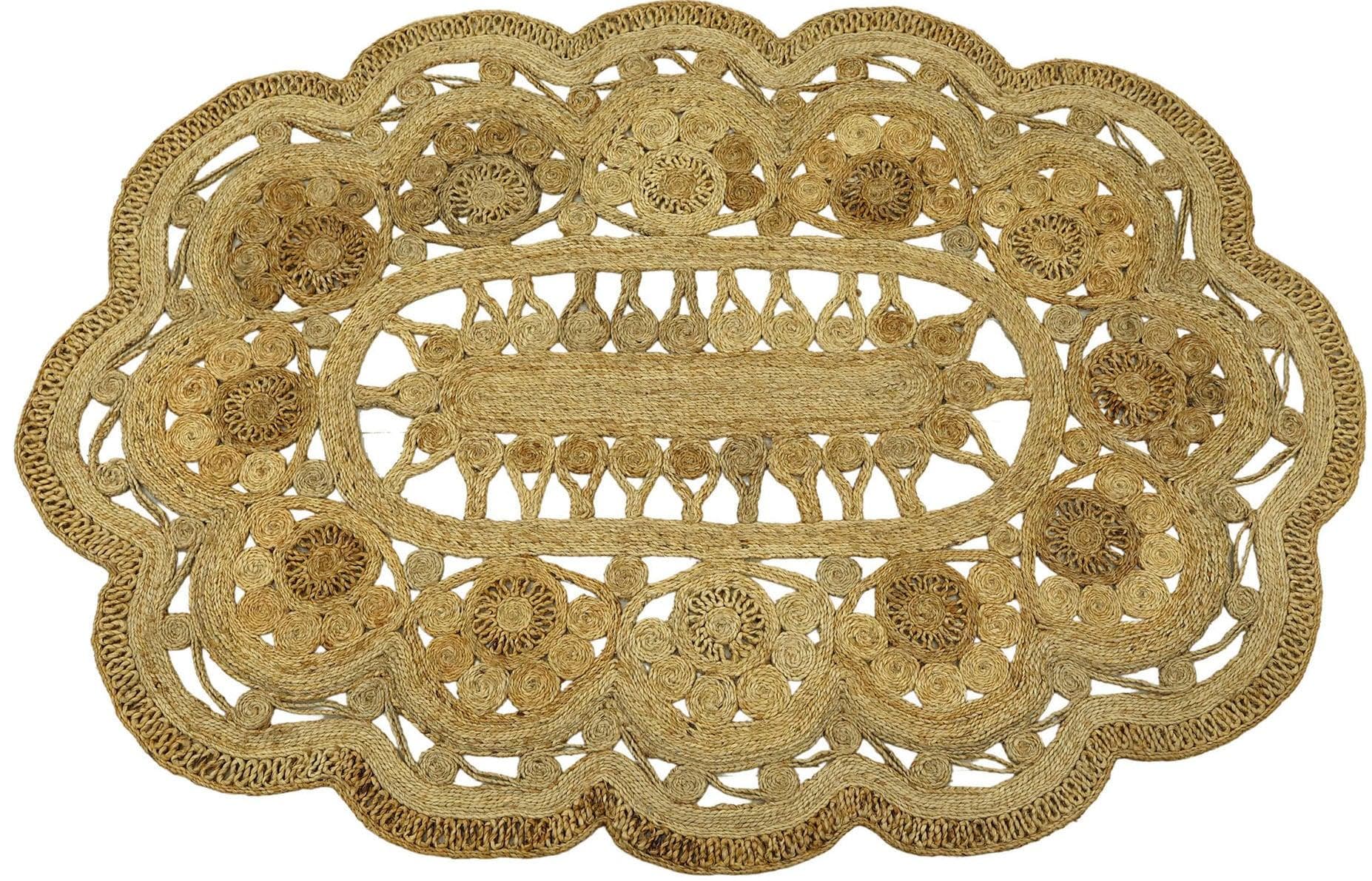 CARPETFINE Sisalteppich Jute Paul beige Natur handgewebt