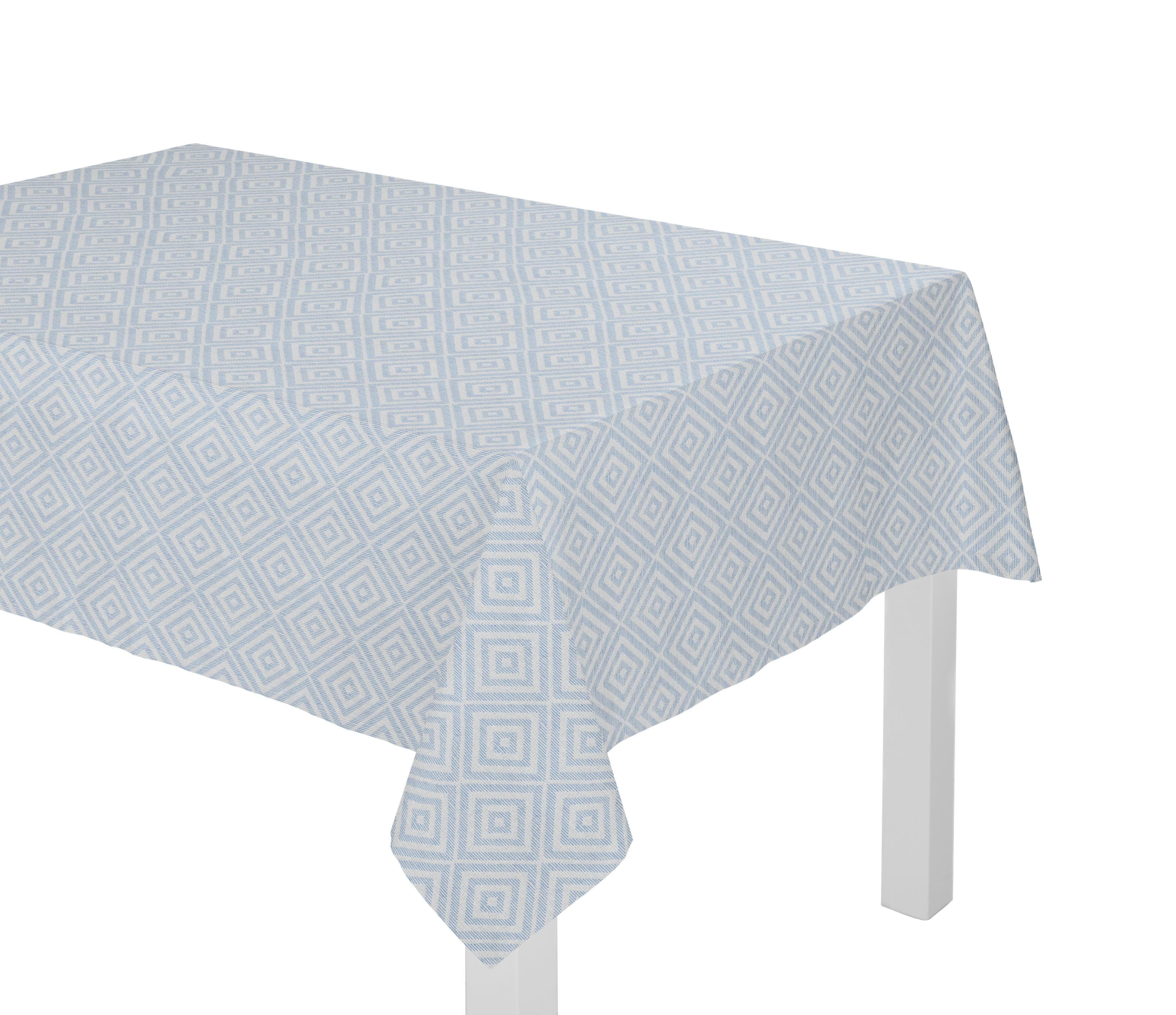 Tischdecke WIRTH Telfort Blau 160x130 cm Baumwolle Polyester