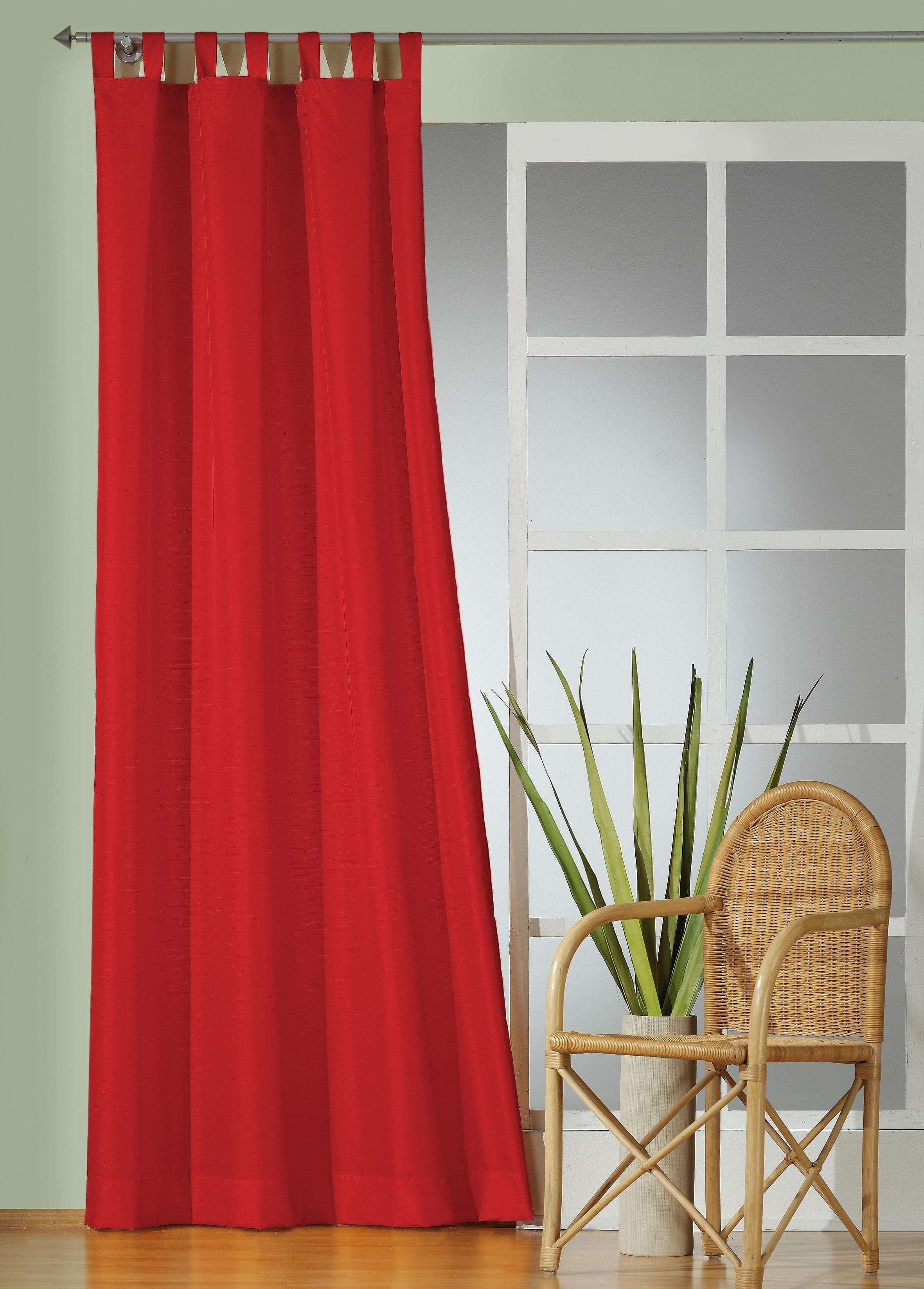 Wirth Daria Seidenartige Schlaufen-Gardine Halbtransparent