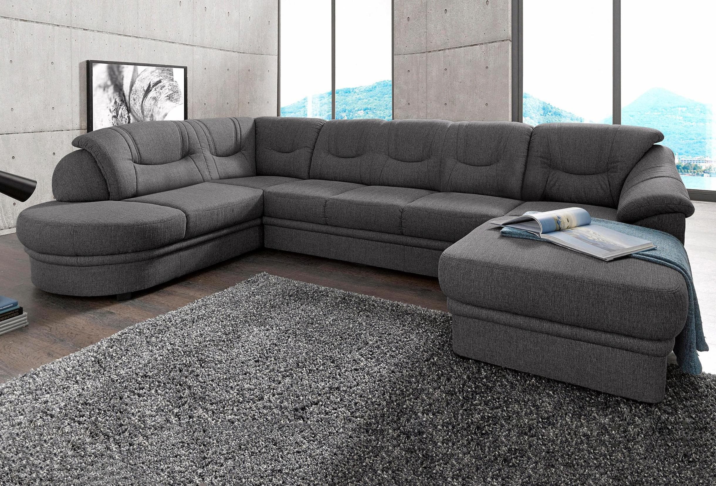 sit&more Savoni U-Form Wohnlandschaft mit Bettfunktion