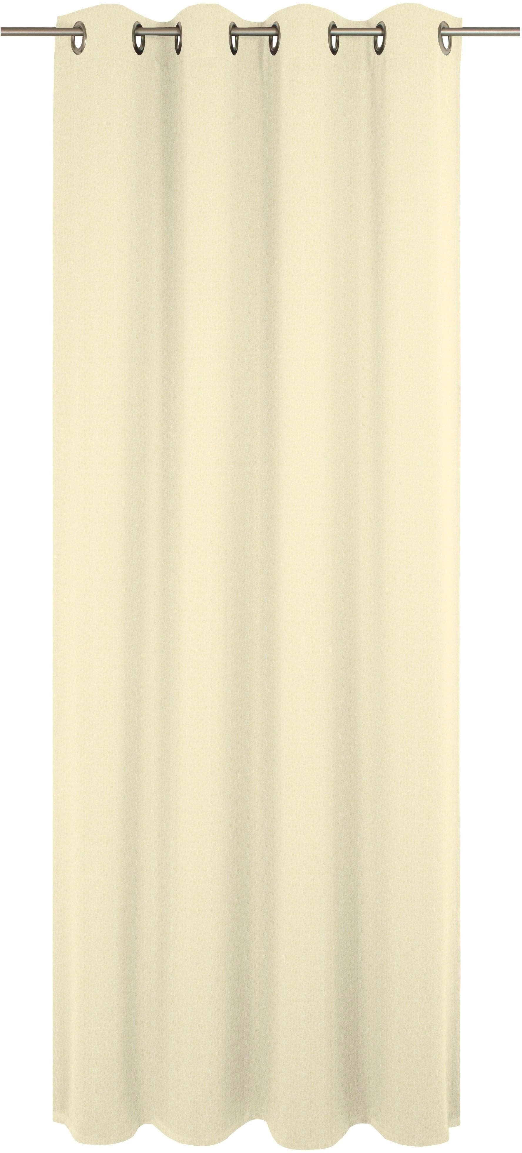 Wirth Vorhang Sunday: Halbtransparenter Leinenoptik-Einzelschal mit Messingösen