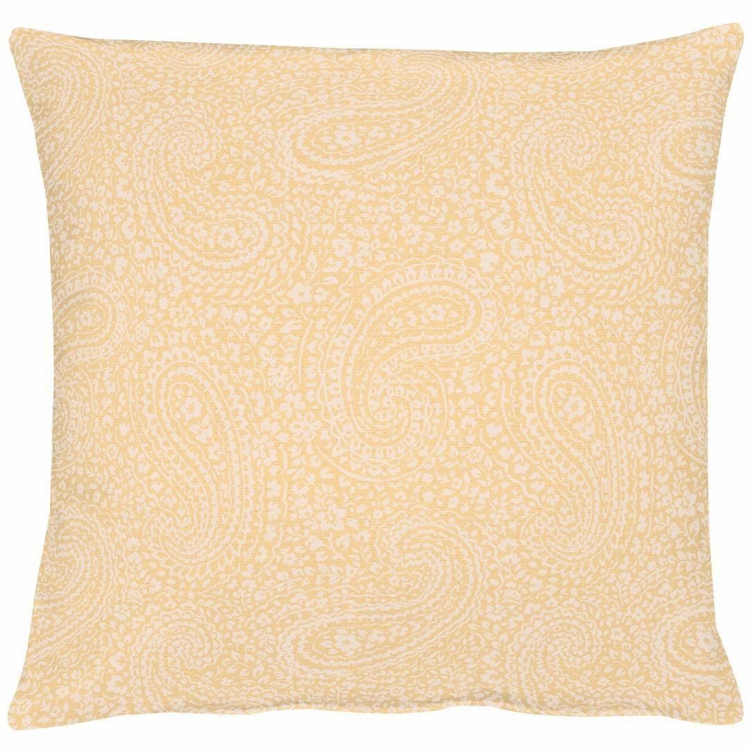 APELT Dekokissen 39x39 cm Apricot Uni Paisley mit Füllung