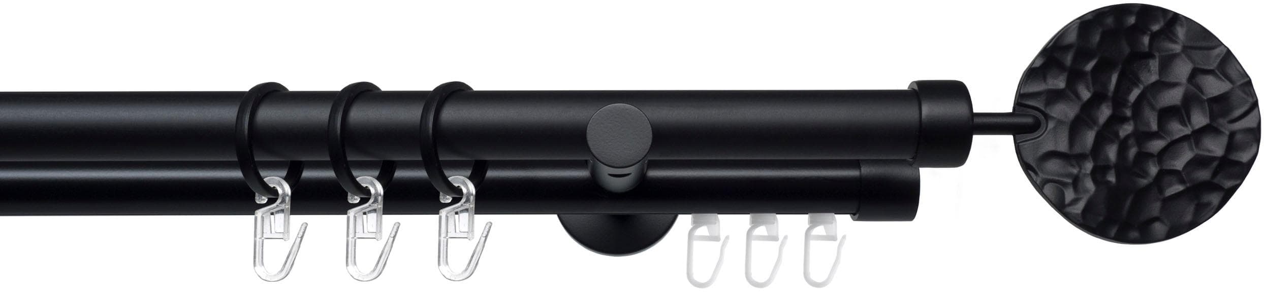 LIEDECO Gardinenstange Stilgarnitur 20 mm Blues Jimi Schwarz