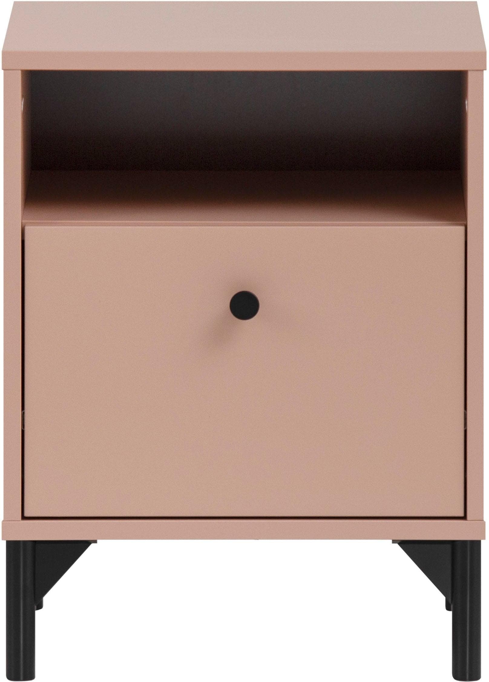 Schildmeyer Nachttisch Smash Apricot mit Schublade und Rohrfüßen