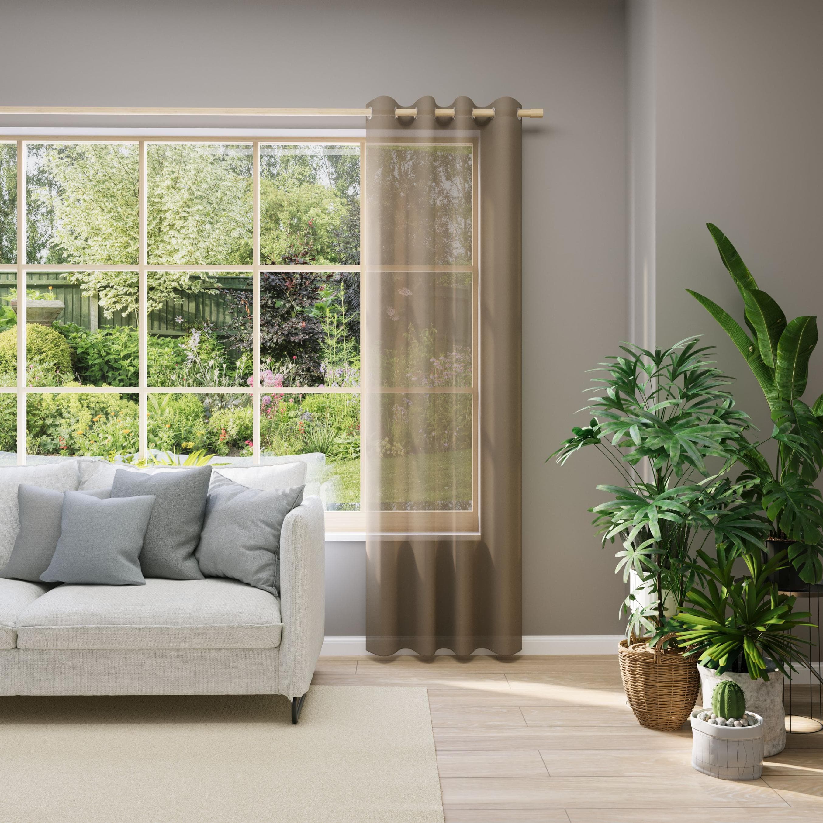 Neutex for you! Vorhang nach Maß Braun Transparent