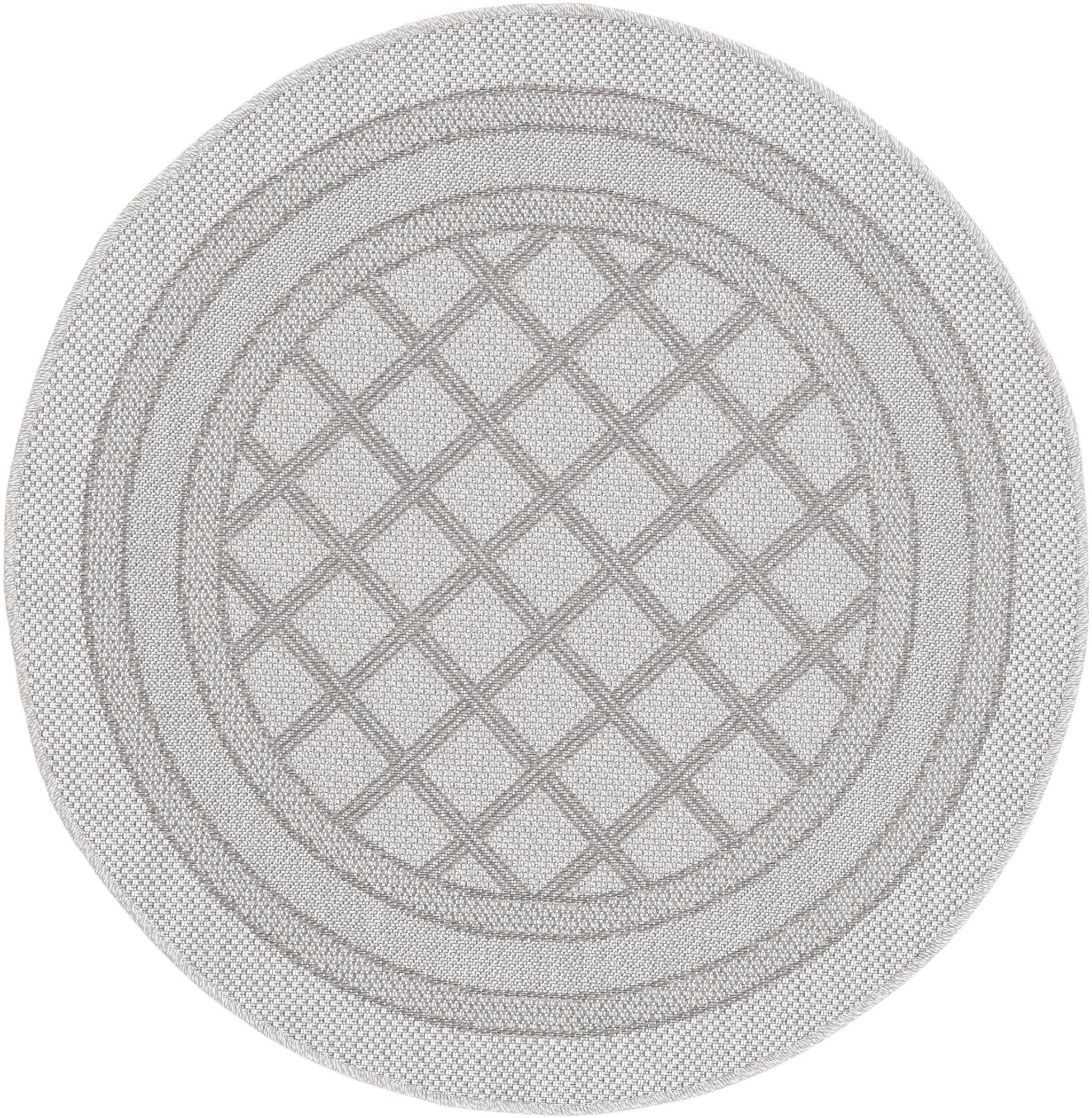 Teppich CARPETFINE Boho 104 beige Ø 90cm Polypropylen