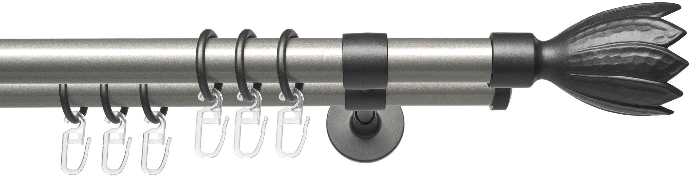 Liedeco Gardinenstange Lan Flower 2-läufig 120 cm Ø 20 mm Metall
