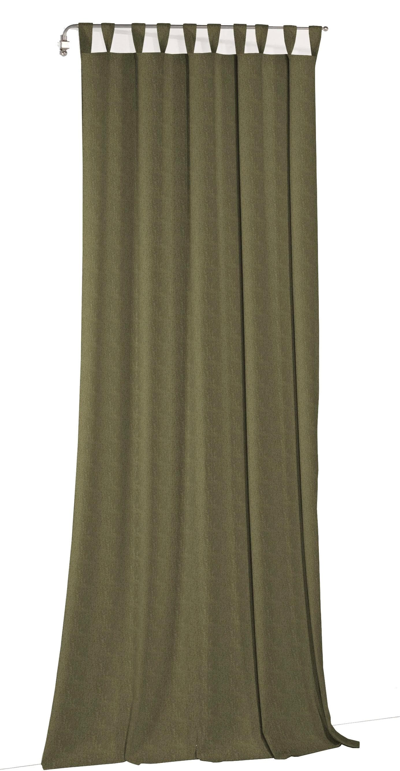 Wirth Vorhang Torbole: Blickdichter Einzelschal mit Schlaufen in Melierter Optik