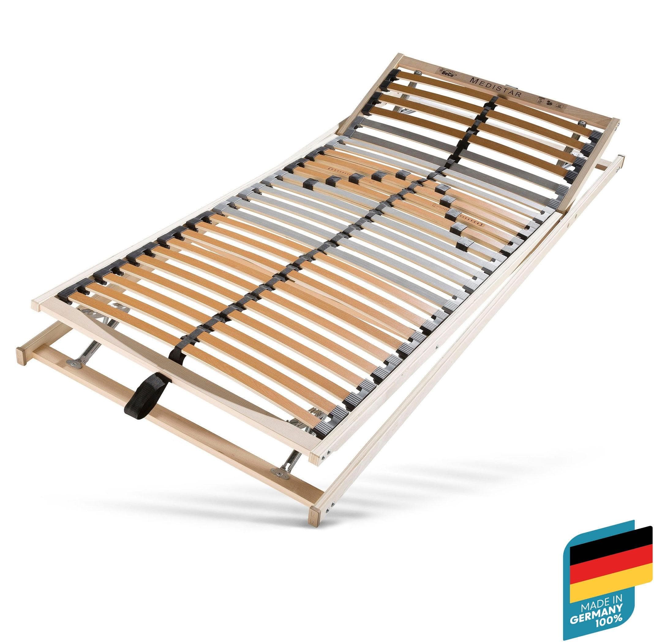 Manuell verstellbarer Lattenrost in flacher Bauweise