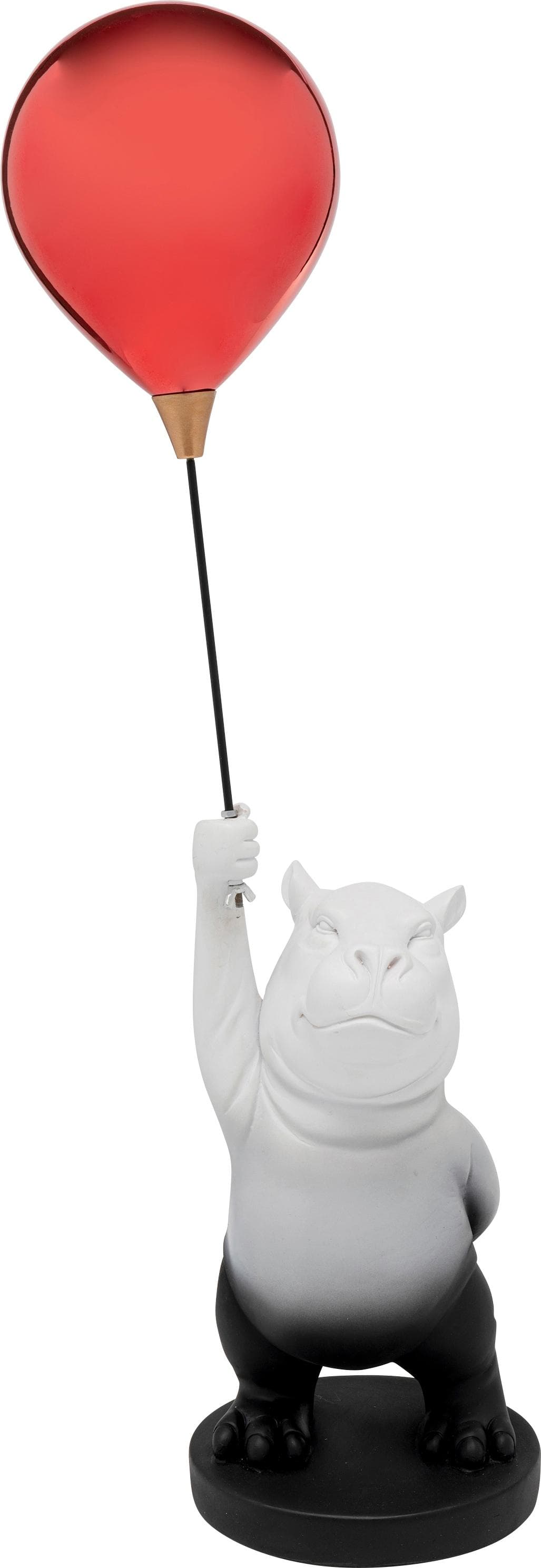 KARE DESIGN Deko Figur Balloon Bear Rot Glas Polyresin