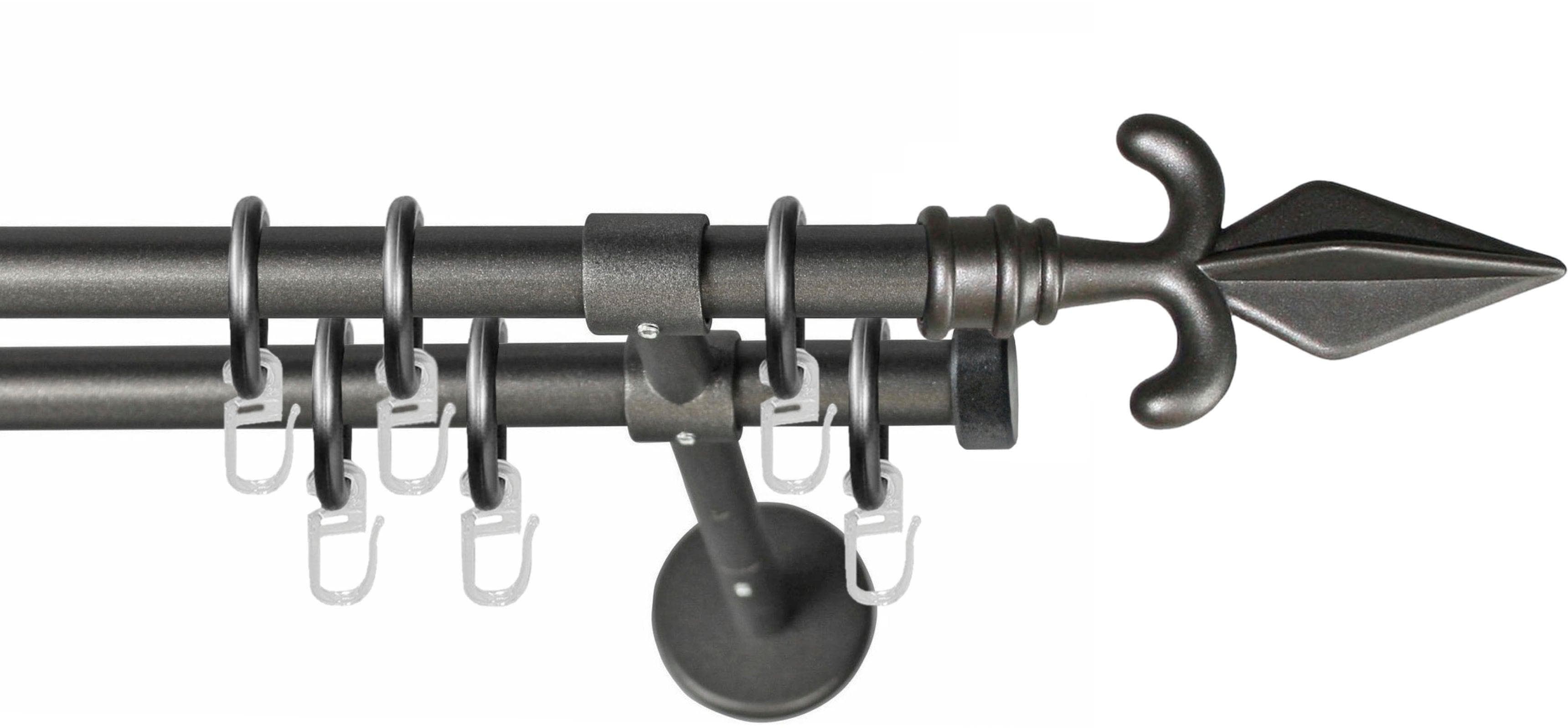 Gardinenstange Garesa Rustika Graphit 100cm Metall