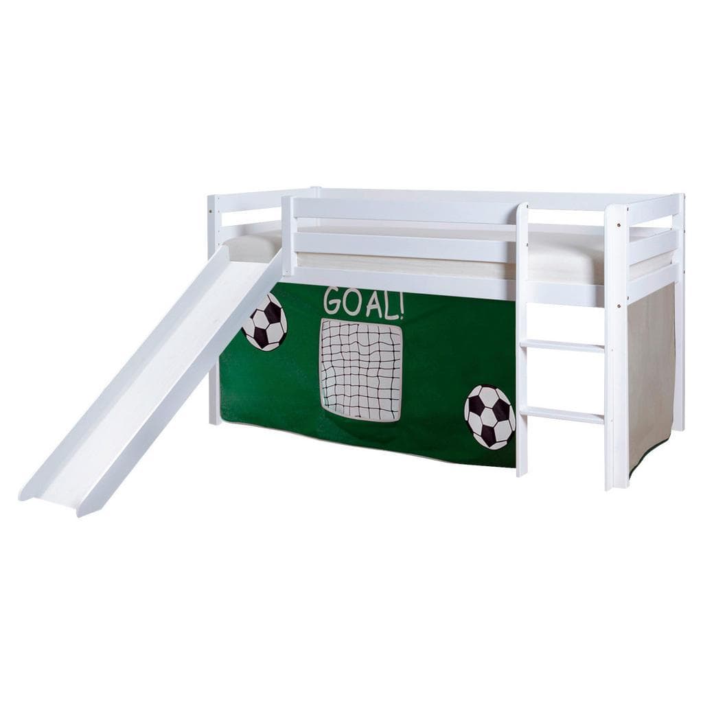 Mid.you Spielbett Ticaa 854315 Manuel Weiß Dunkelgrün Kiefer Massiv