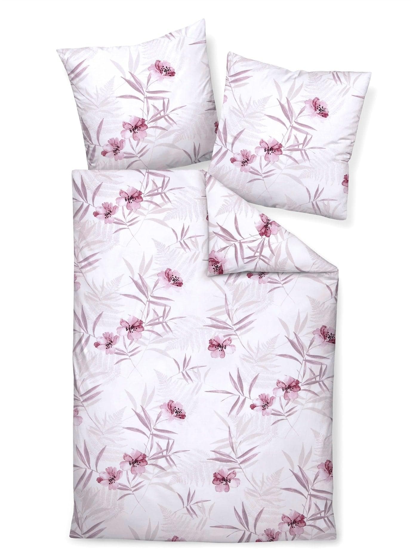 Bettwäsche Janine Blümchendessin Champagner Altrosa