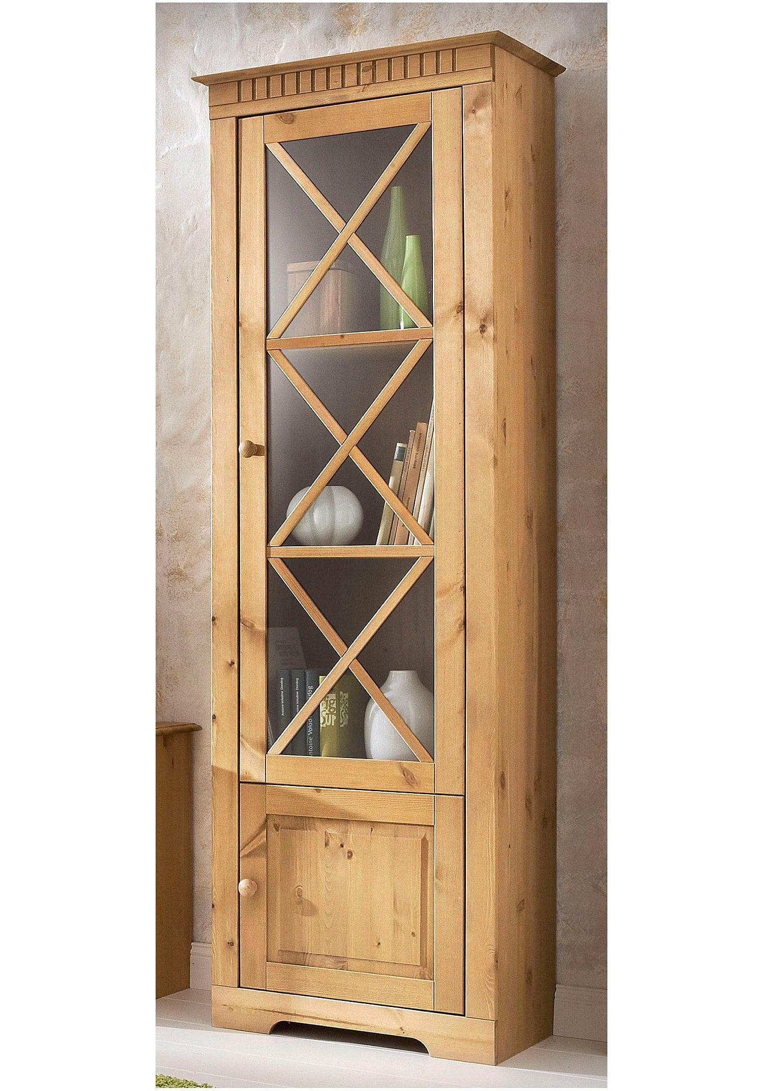 OTTO HOME Vitrine Lisa Beige Natur Kiefer Glastür