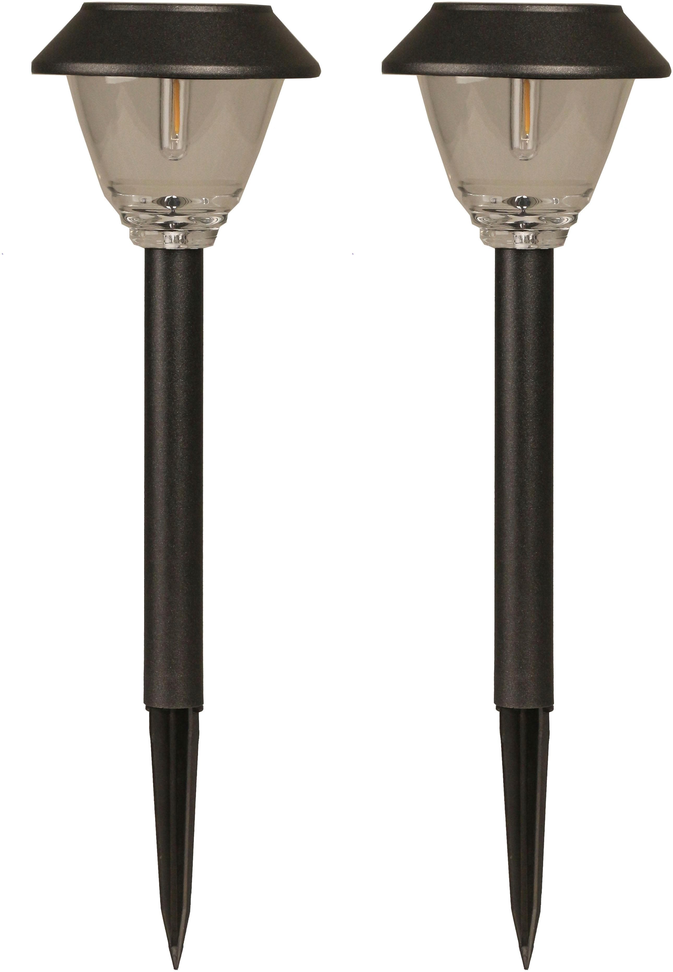 Luxform Solar-Gartenlampe Kodiak 2 Stk. 5 Lumen LED Schwarz
