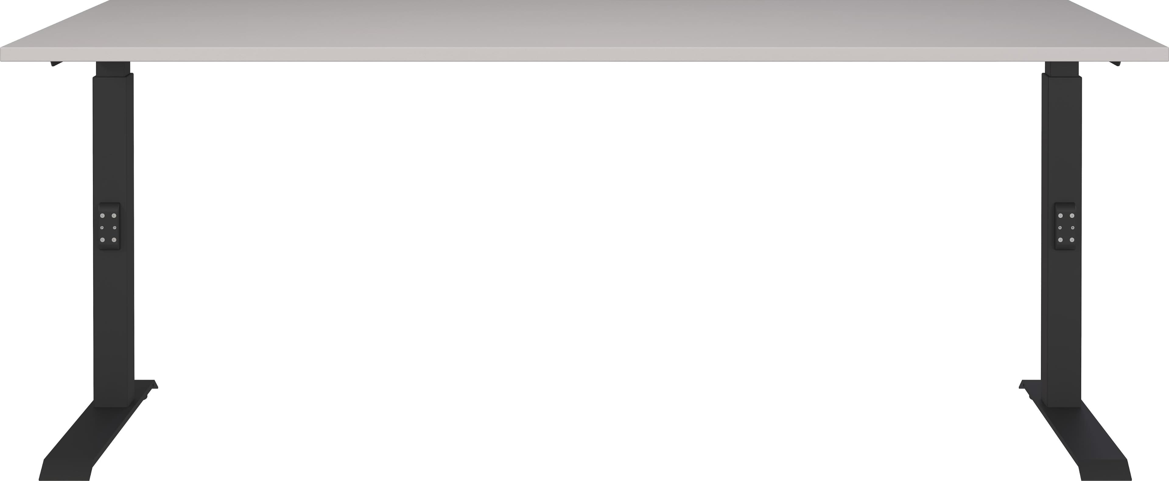 Höhenverstellbarer Schreibtisch in Kaschmir und Schwarz