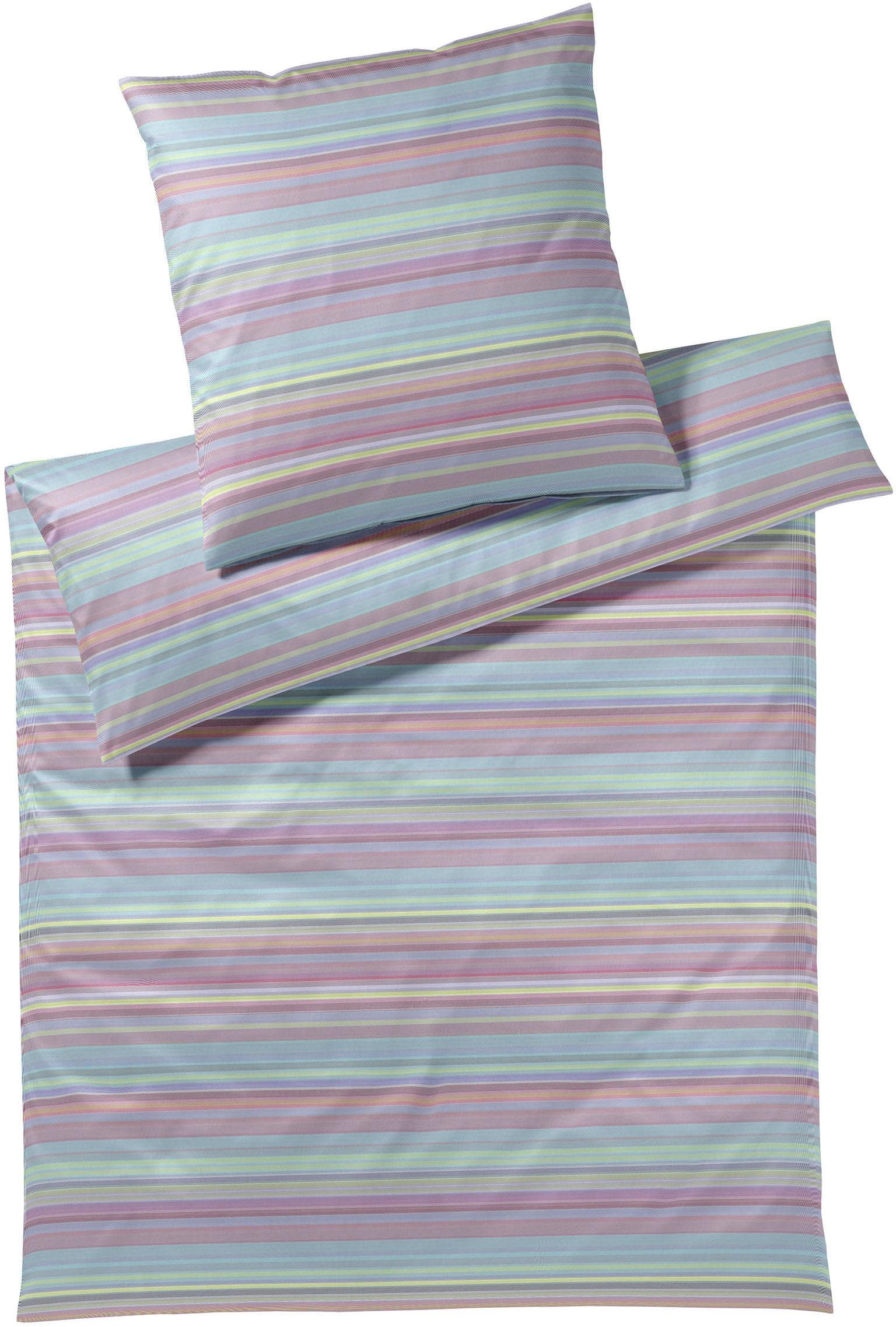Elegante Bettwäsche FACET Flieder Pink Mako-Batist