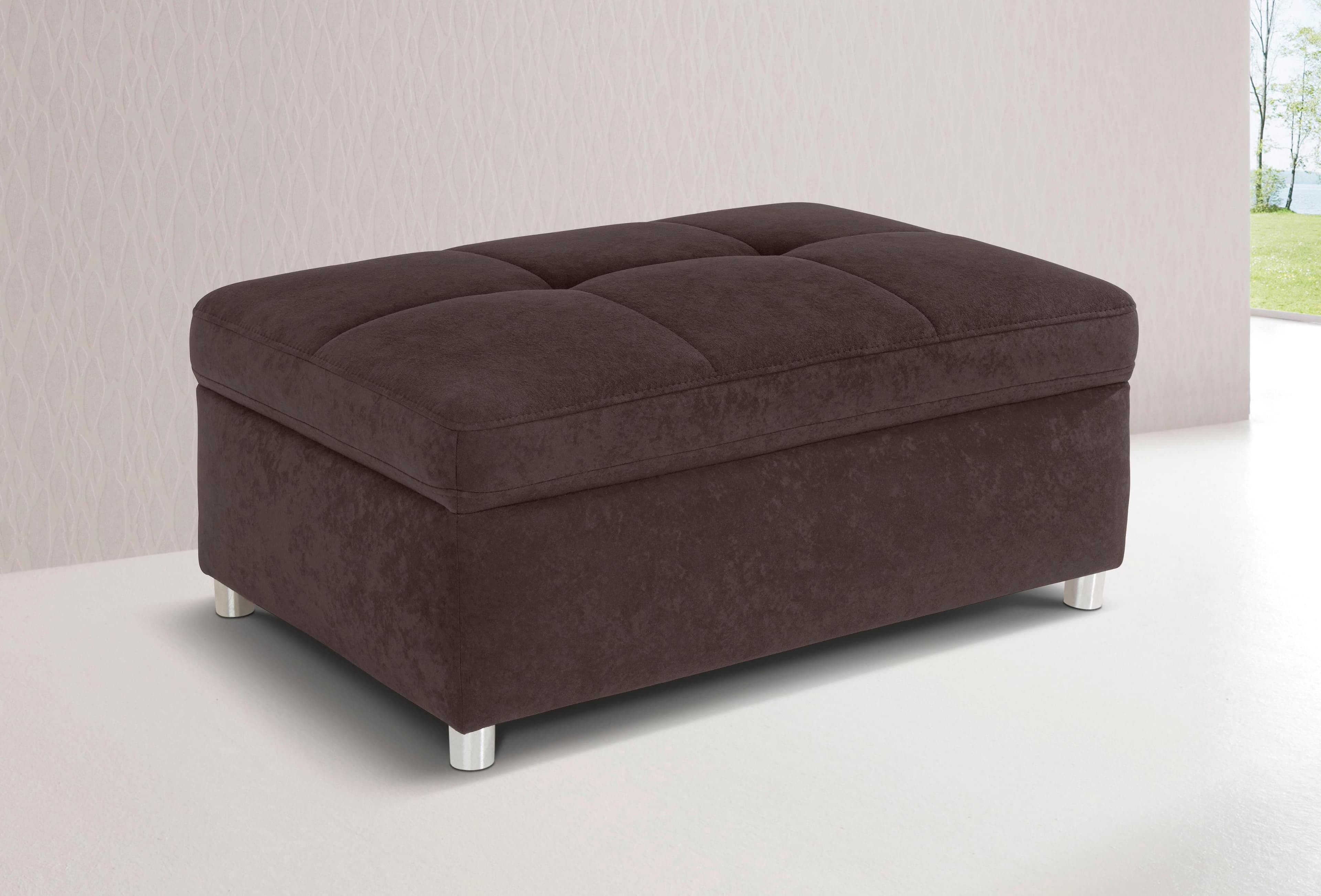 Sit&More Polsterhocker Labene - Eleganter Hocker mit Knopfheftung