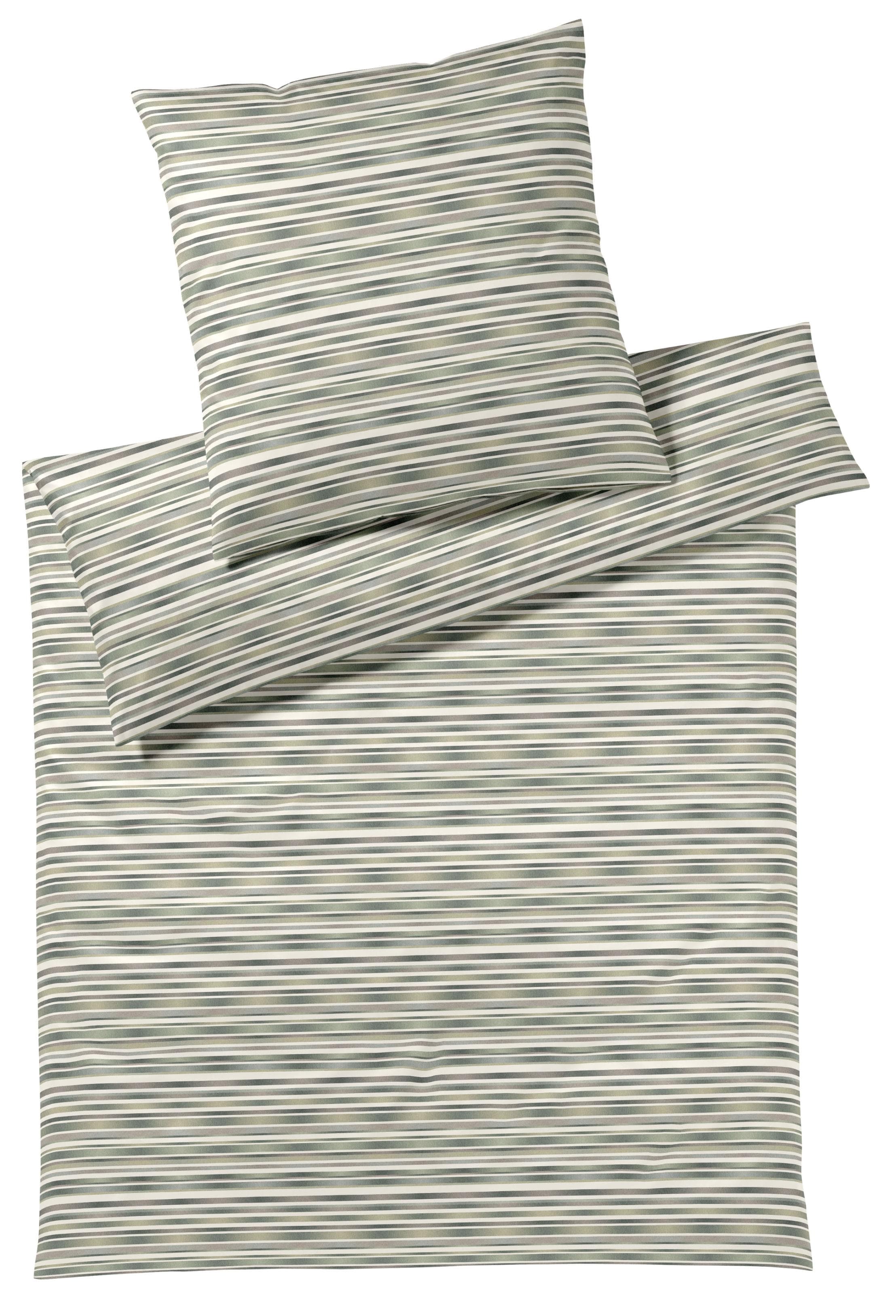 Elegante Bettwäsche Desire Grün-Sand Interlock-Jersey