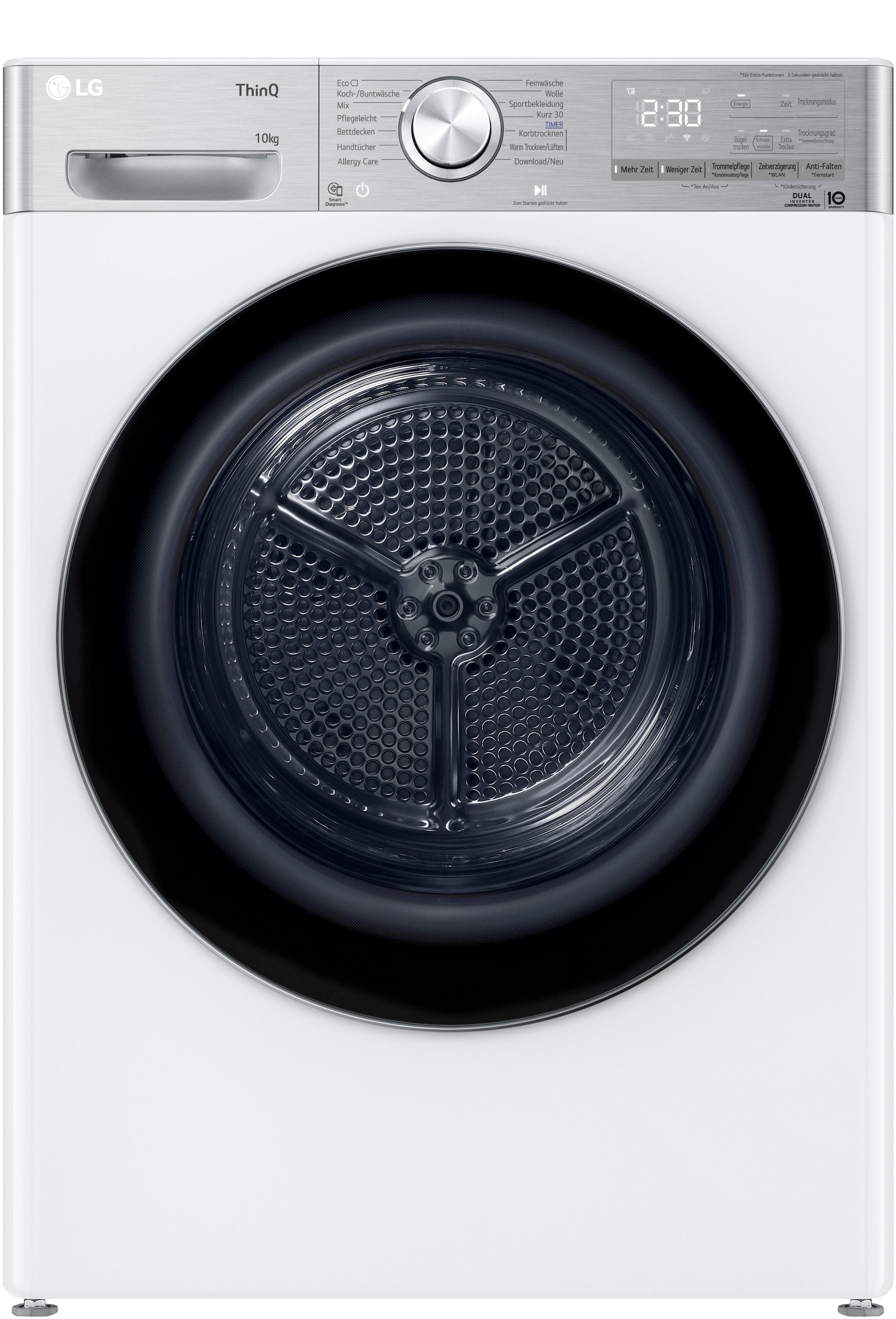 LG Wärmepumpentrockner V9A2XT 10 kg Weiß